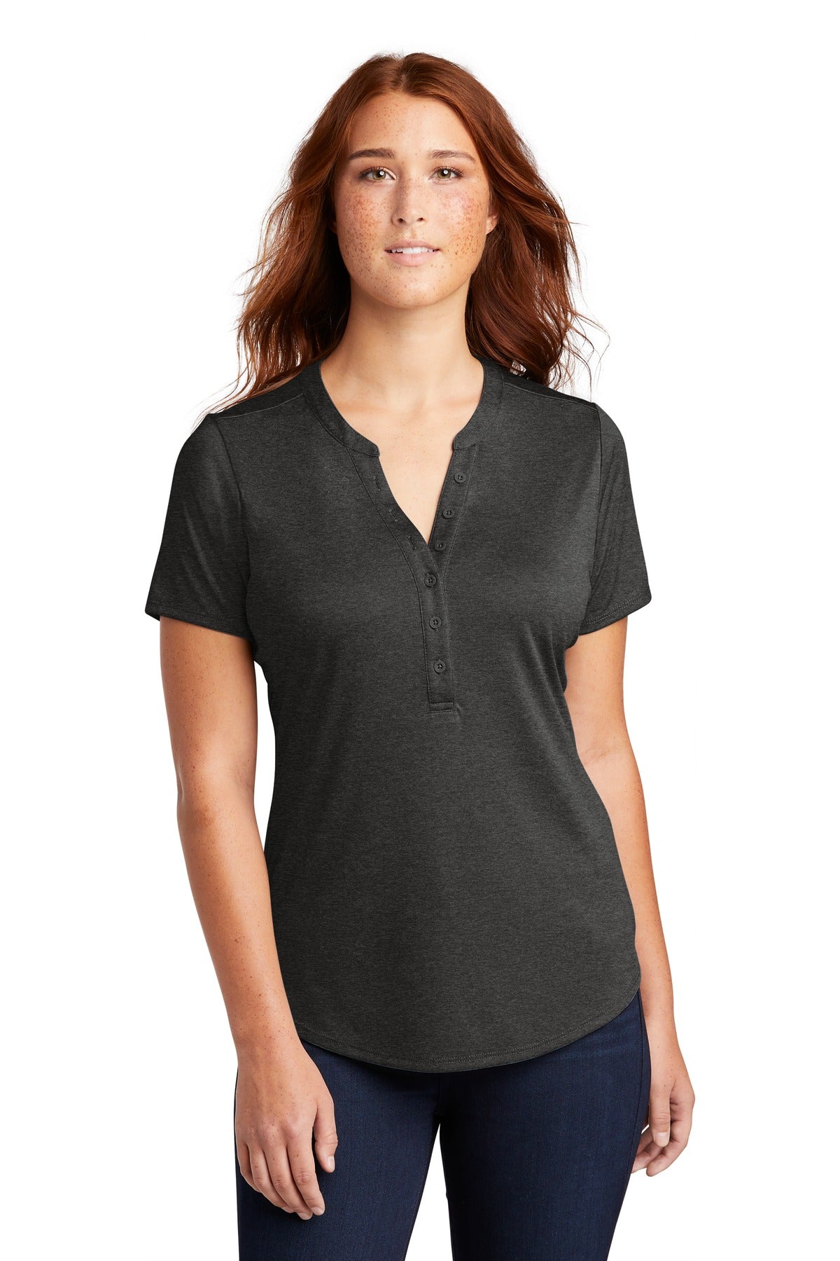 Sport-Tek Women's Endeavor Henley. LST468