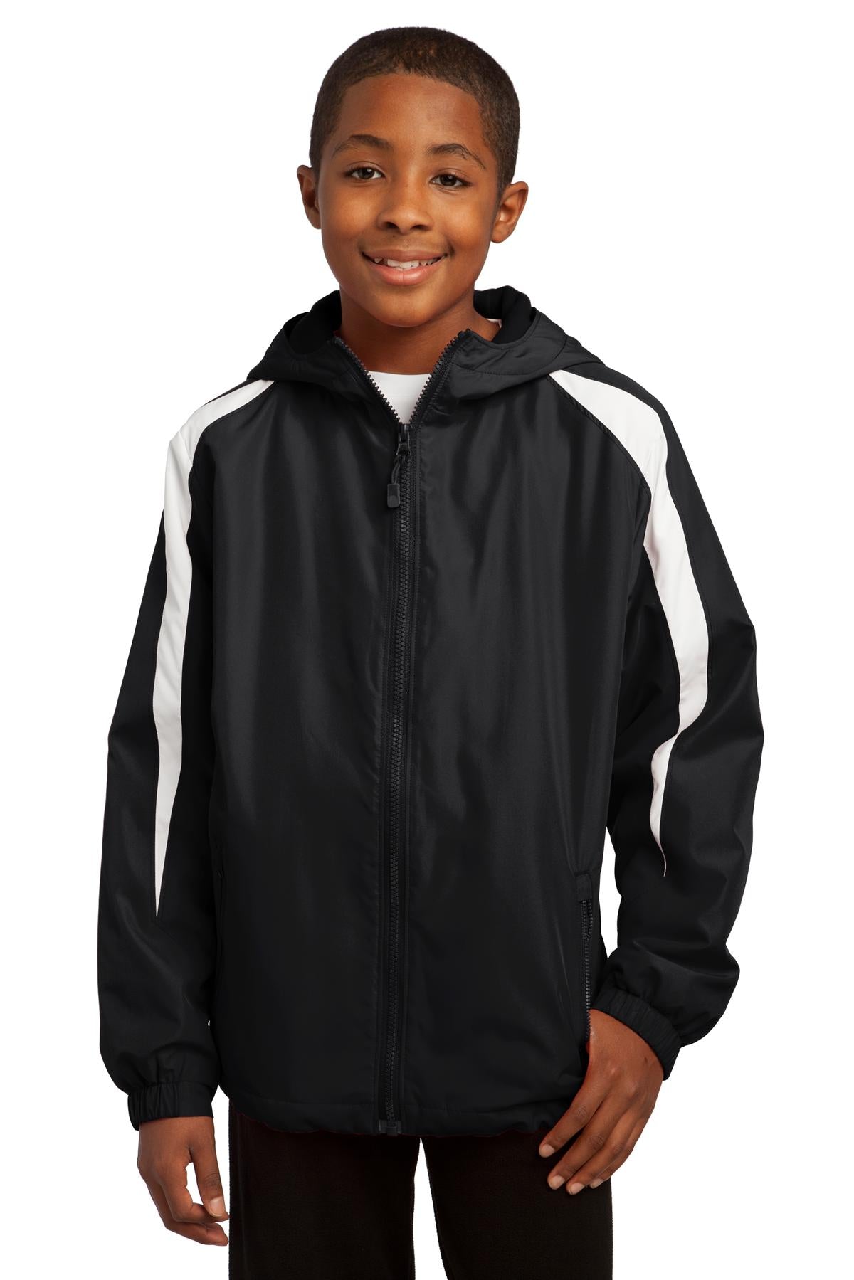 Sport-Tek Youth Fleece-Lined Colorblock Jacket