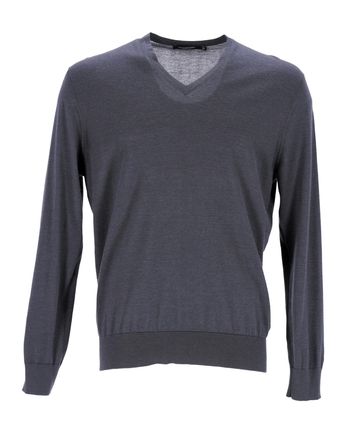 Ermenegildo Zegna V-Neck Pullover in Grey Cashmere 7748640571452