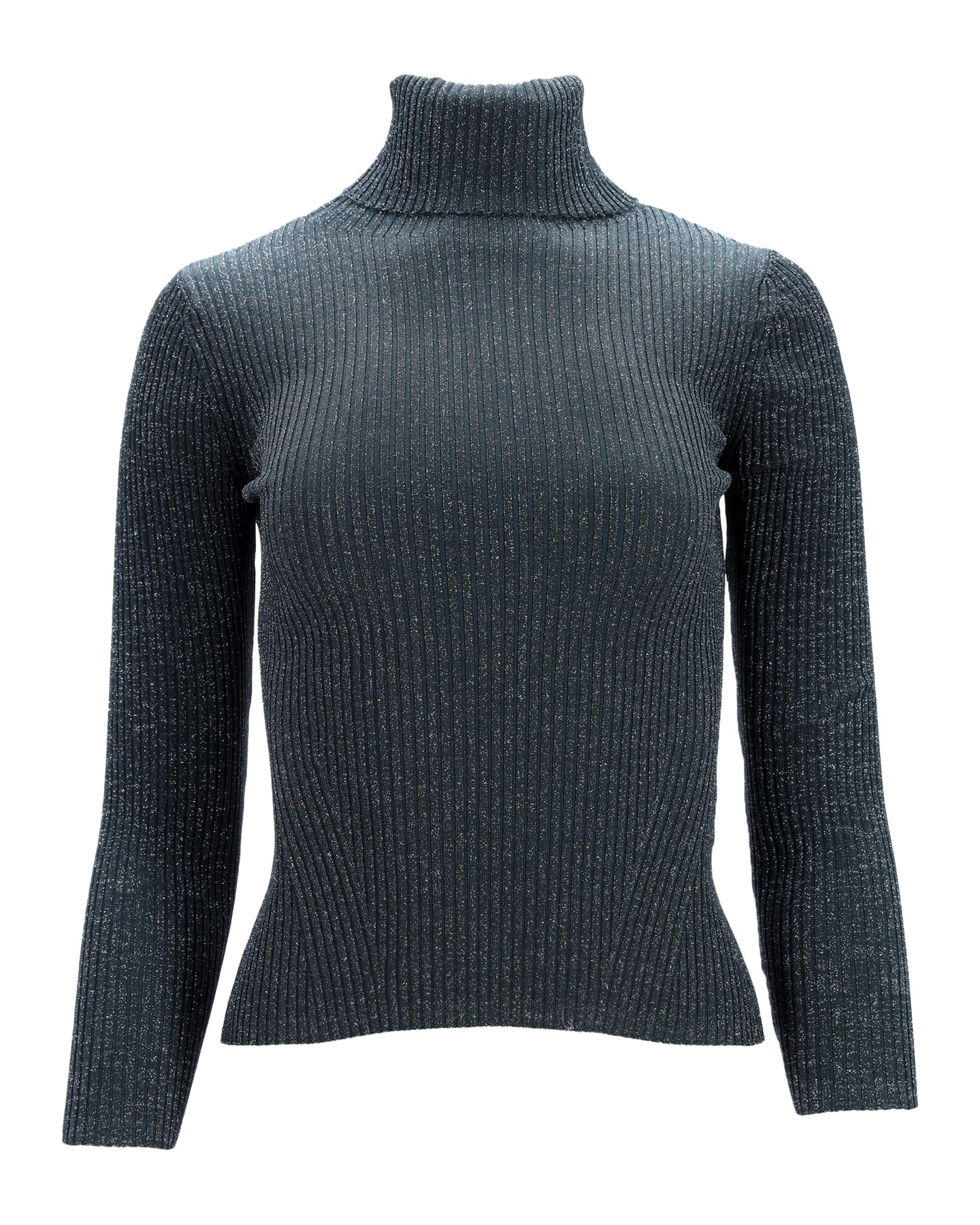 Zimmermann Shimmering Turtleneck Top in Green Viscose 7748774625340