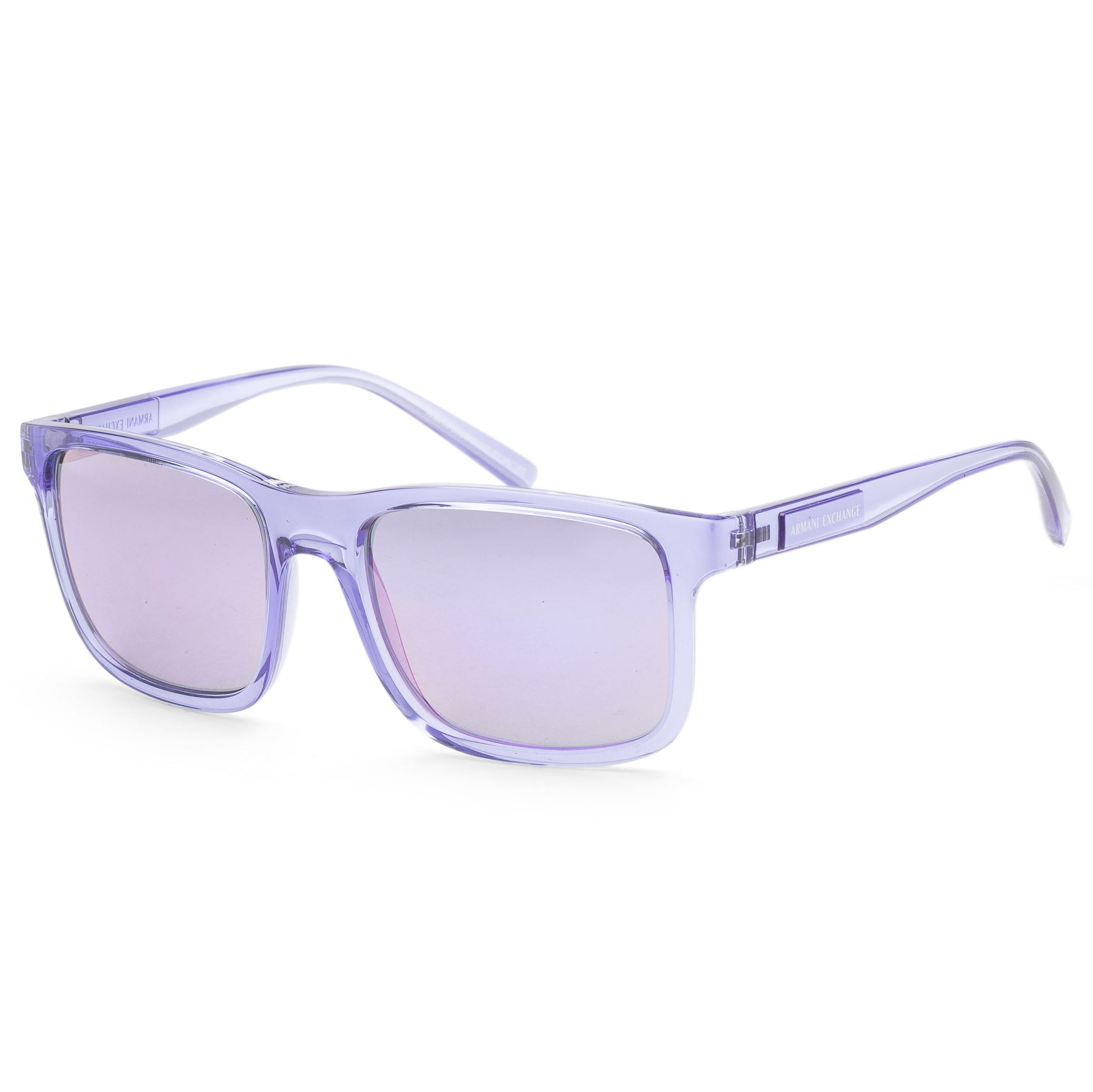 Armani Exchange Men's 57mm Shiny Transparent Violet Sunglasses 7805802577980