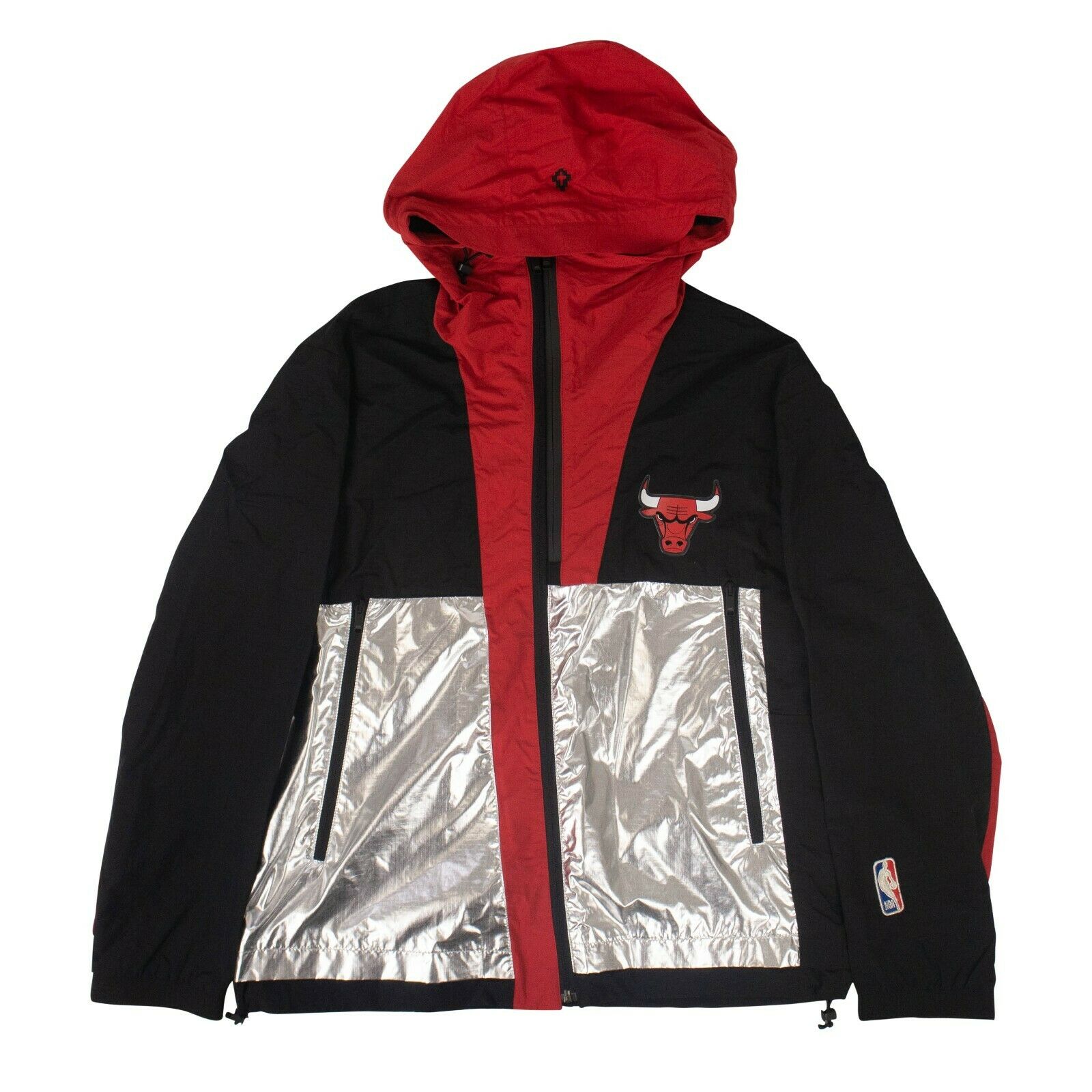 MARCELO BURLON x NBA Bulls Windbreaker Jacket - Black