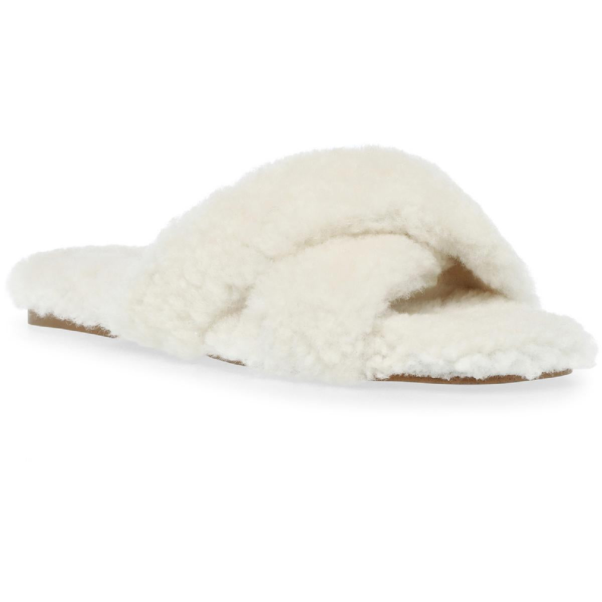 RECO03S1 Shearling Slip On Slide Sandals