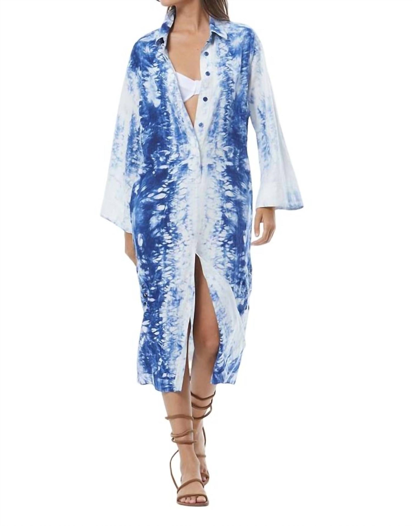 Pebble Beach Midi Dress In Cobalt 7706178486332