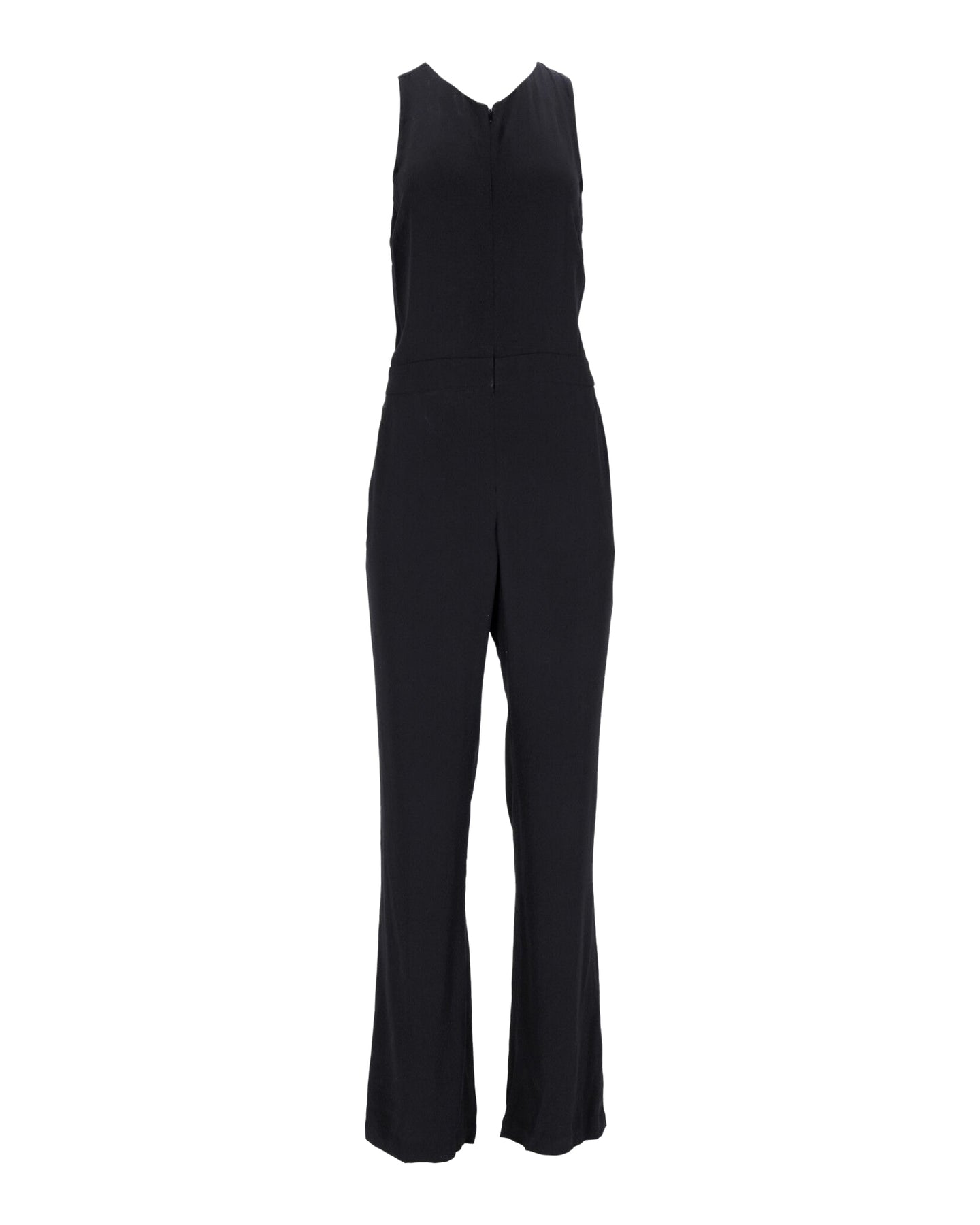 A.L.C. Back Cut-Out Olive Jumpsuit in Black Polyester 7766668312636