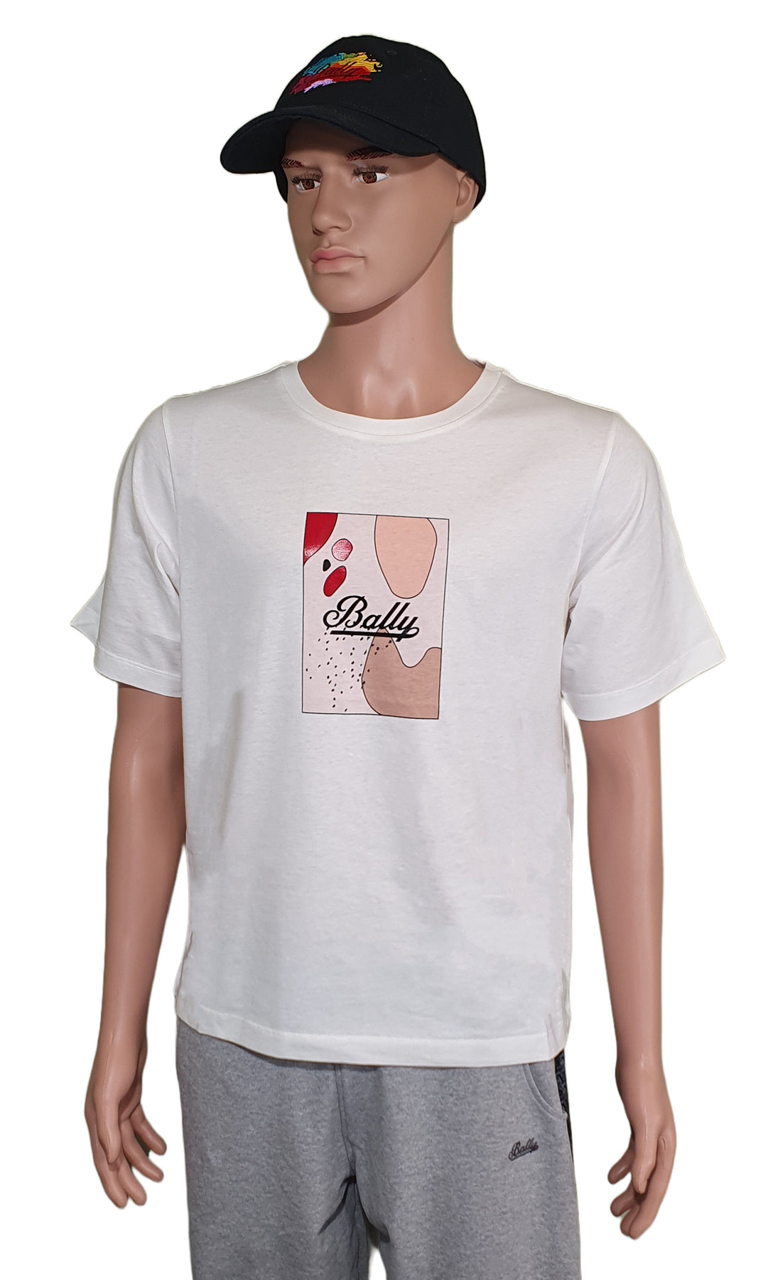 Bally 6301239 Unisex White 100% Cotton Logo T-Shirt 7705987448892