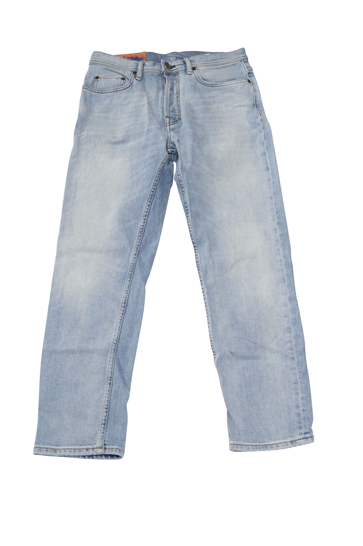 Acne Studios Slim Tapered Jeans in Light Blue Cotton 7766480846908