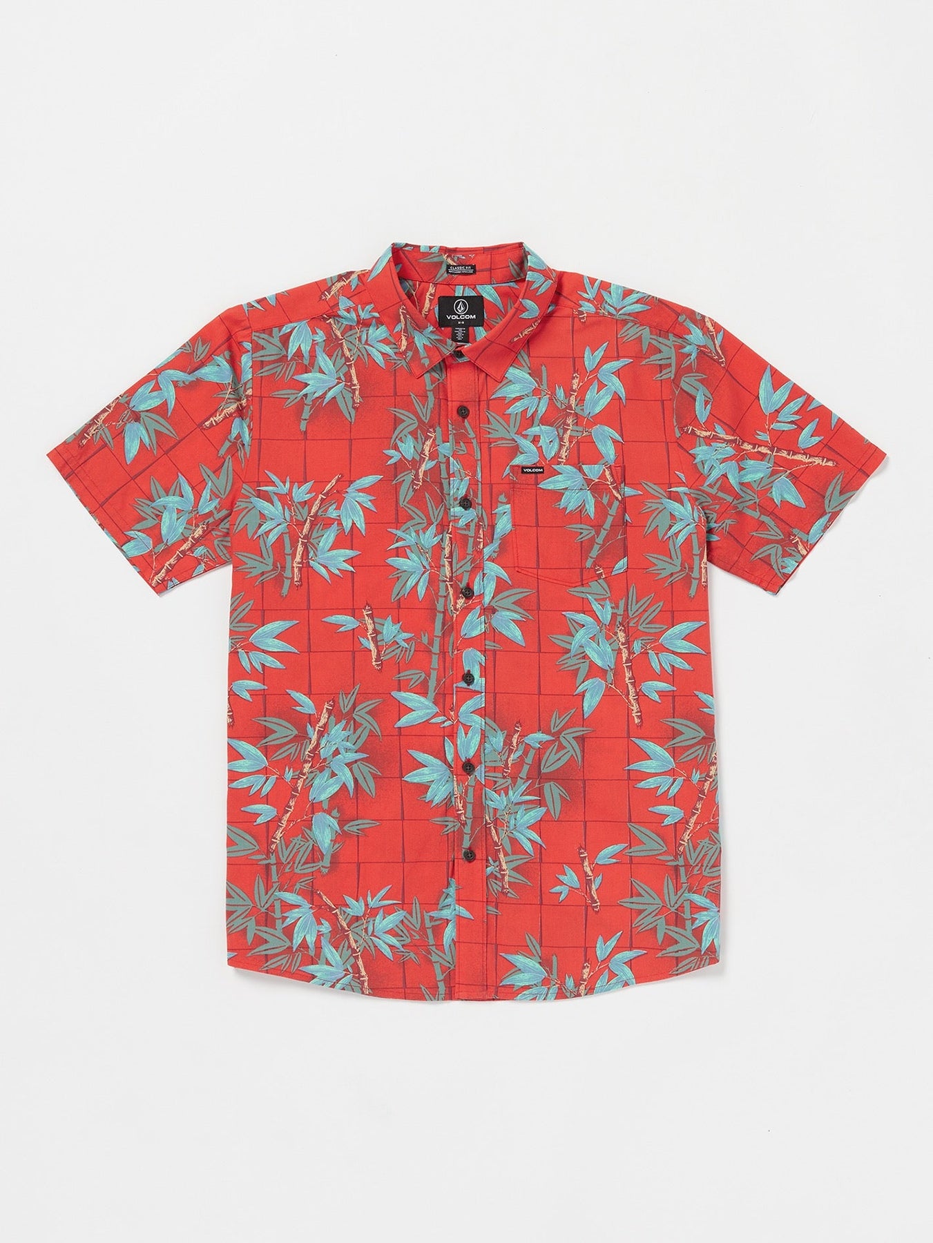 Bamboozeled Floral Short Sleeve Shirt - Flash Red 7766545760316