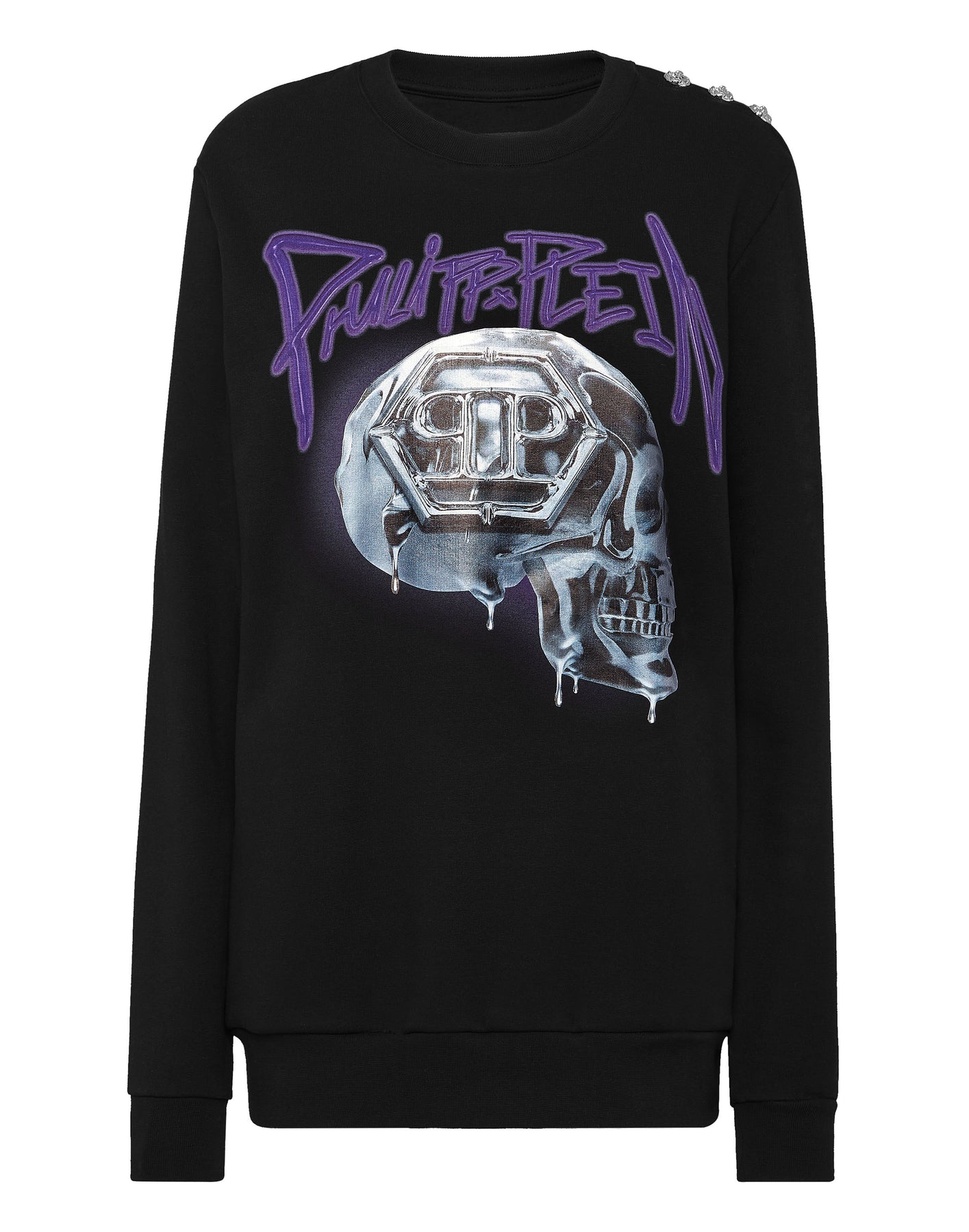 Sweatshirt Roundneck Oversize Skull