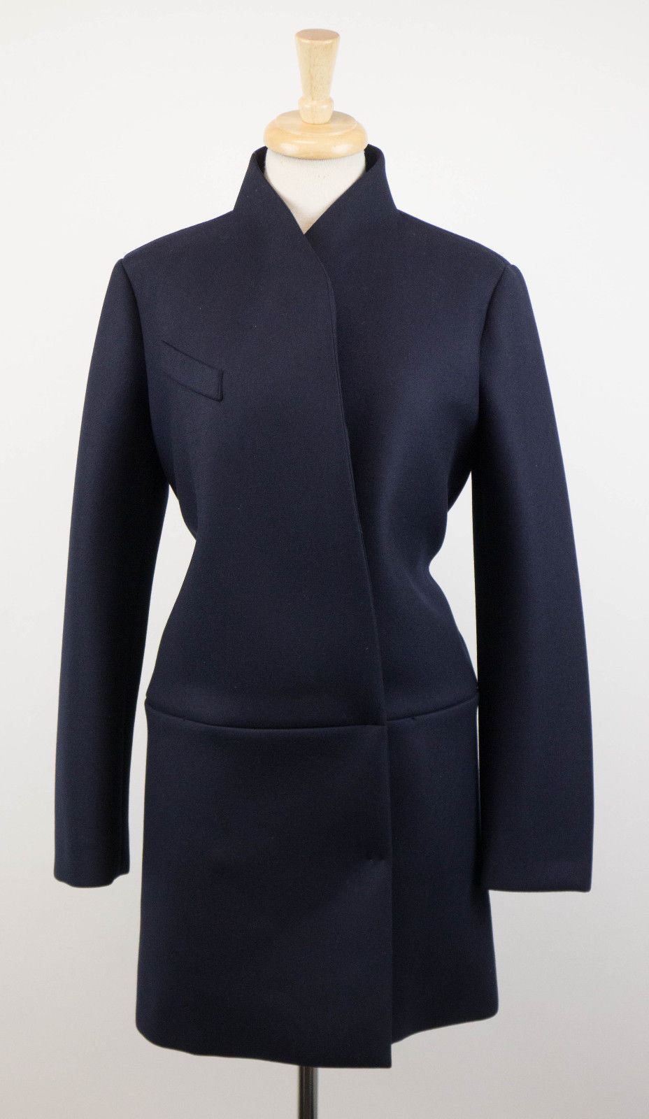Blue Cashmere Blend Full Length Coat