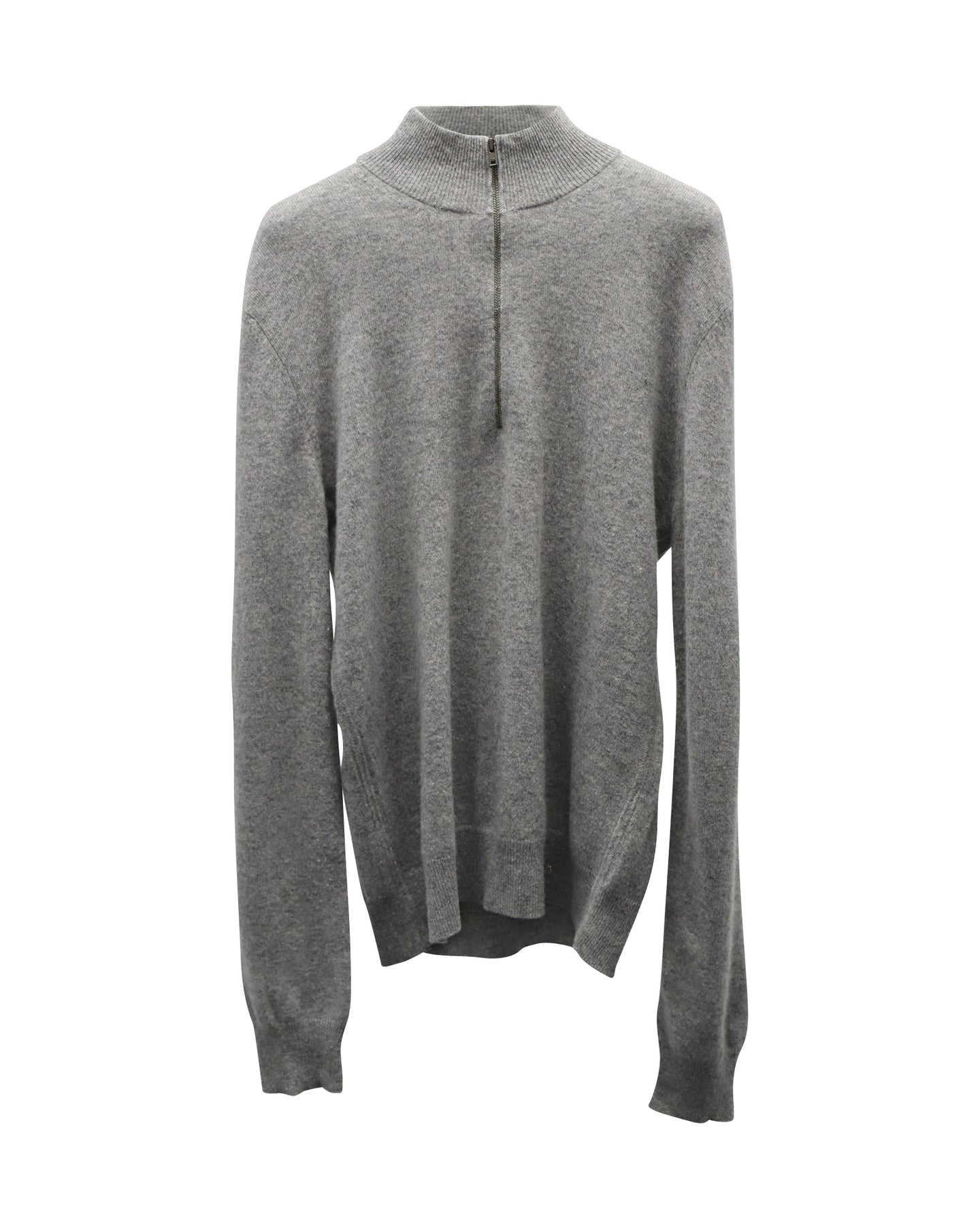 Theory Half Zip Pullover in Grey Cashmere 7766514040892
