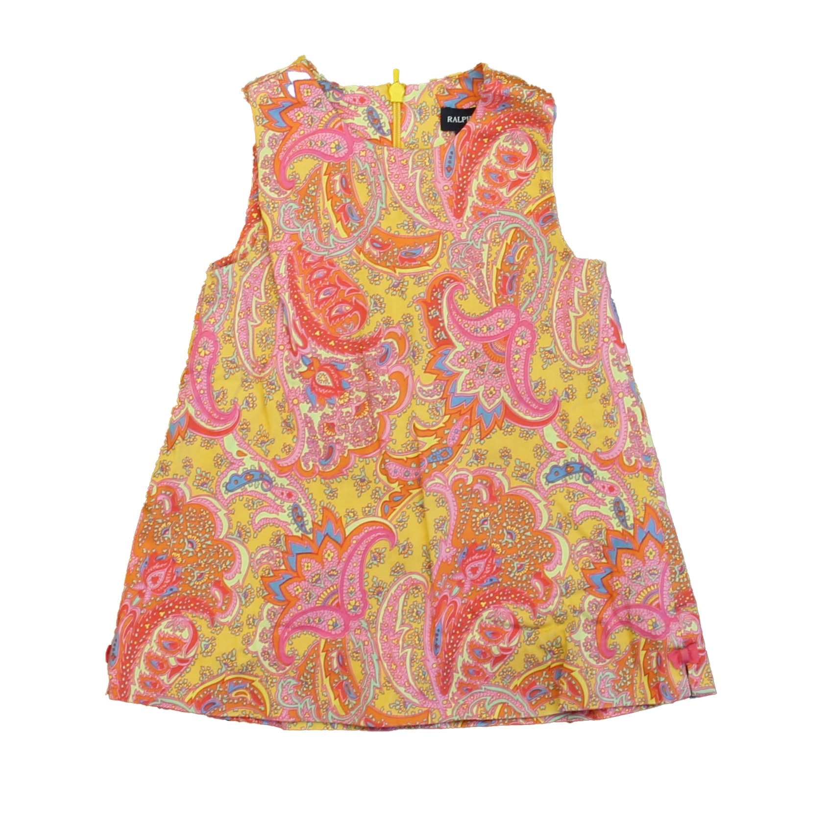 Ralph Lauren Girls Pink | Coral Paisley Dress 7806018715708