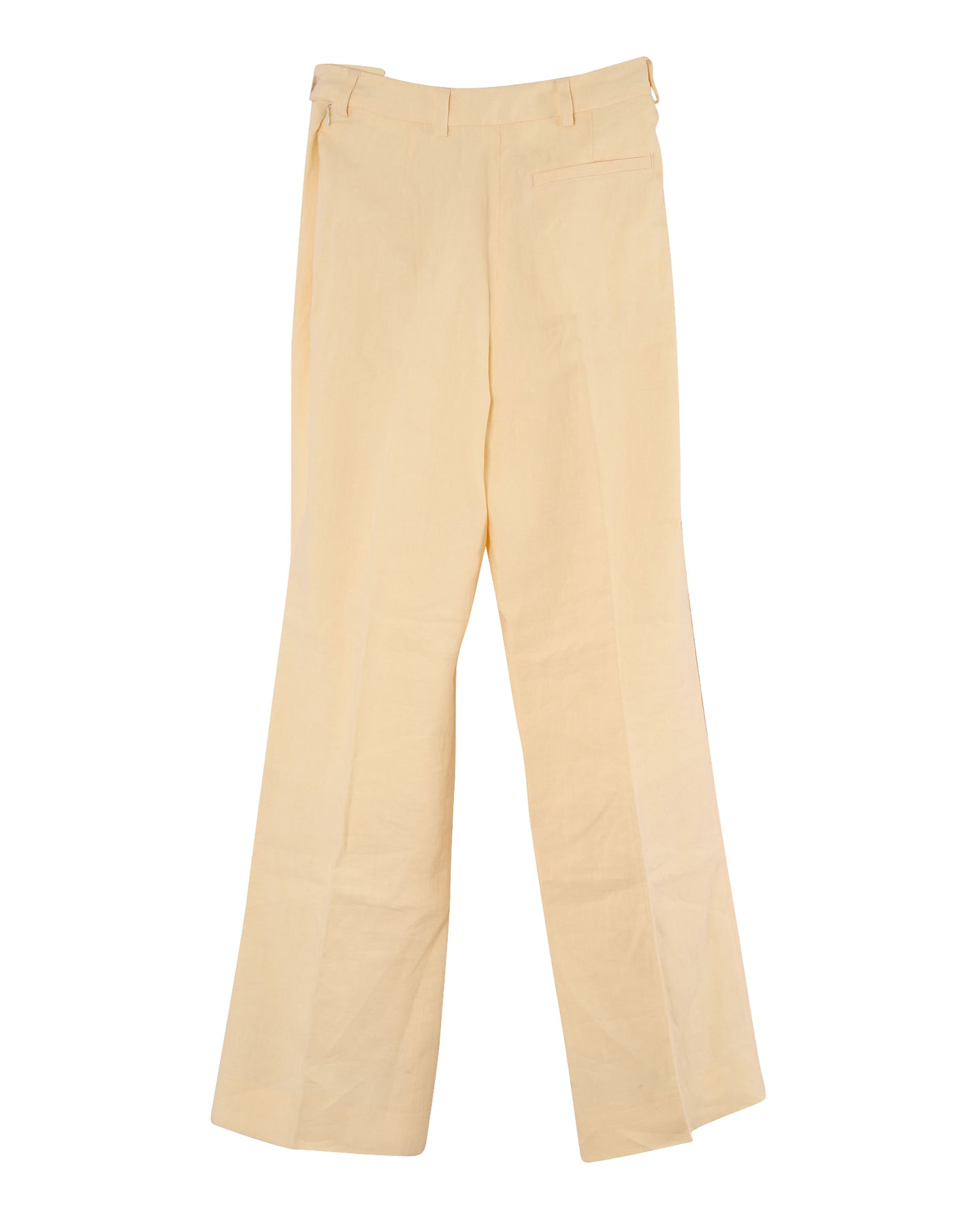 Acne Studios Side Closure Trousers in Yellow Linen 7766482944060