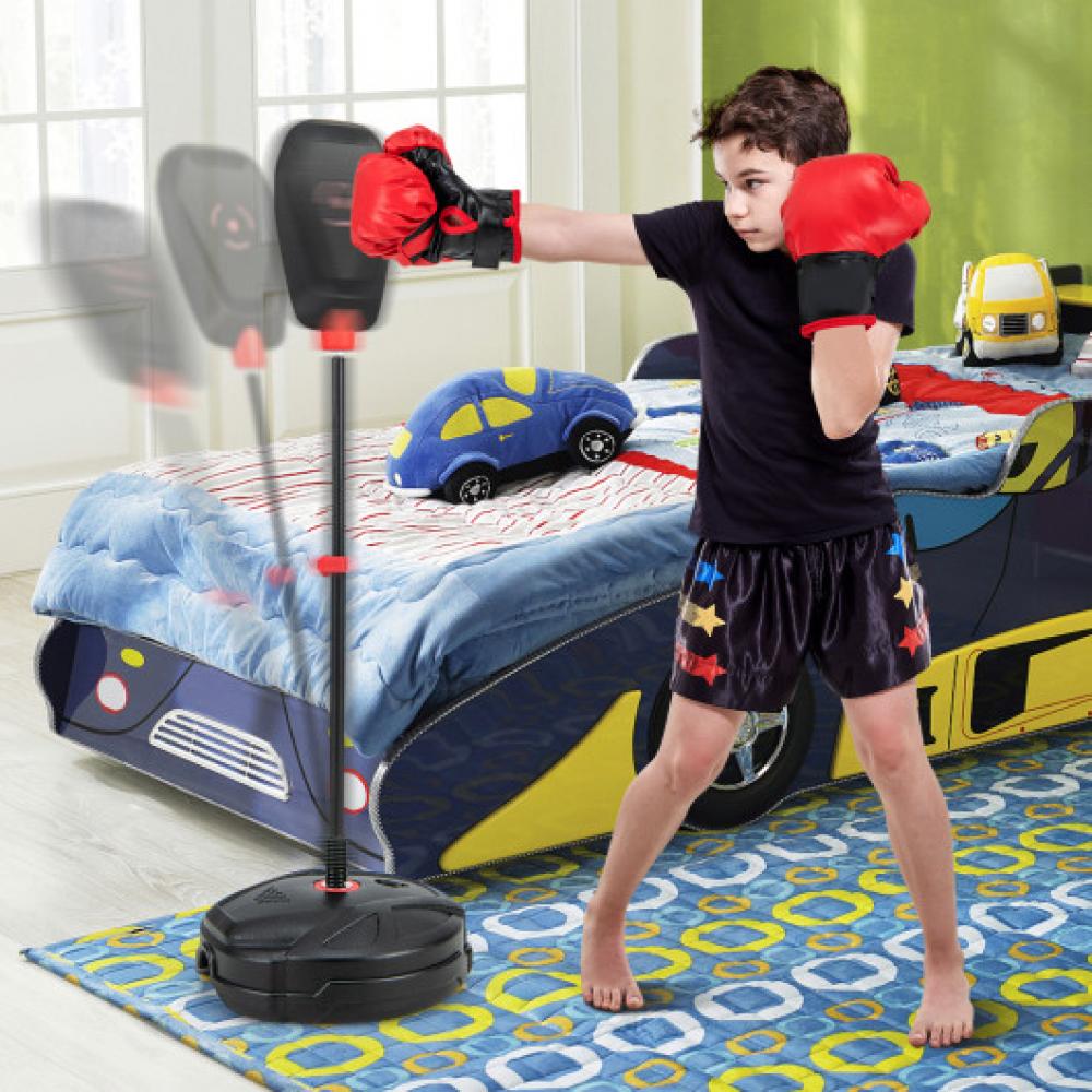 Inflation-Free Boxing set with Punching Bag and Boxing Gloves Quick Rebound Design for 5+ Years Old Kids 7672900386876