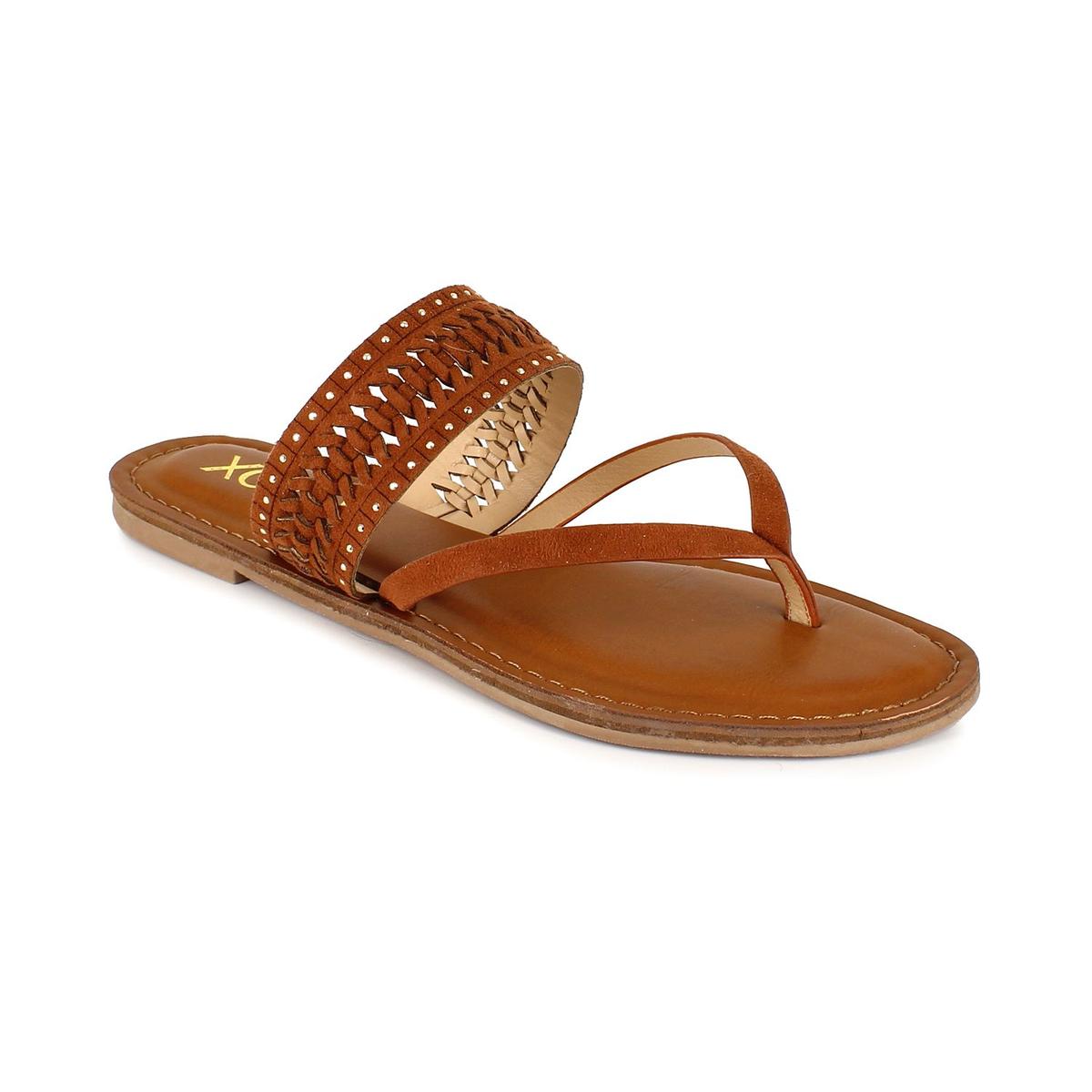 Robby Faux Leather Flat Thong Sandals
