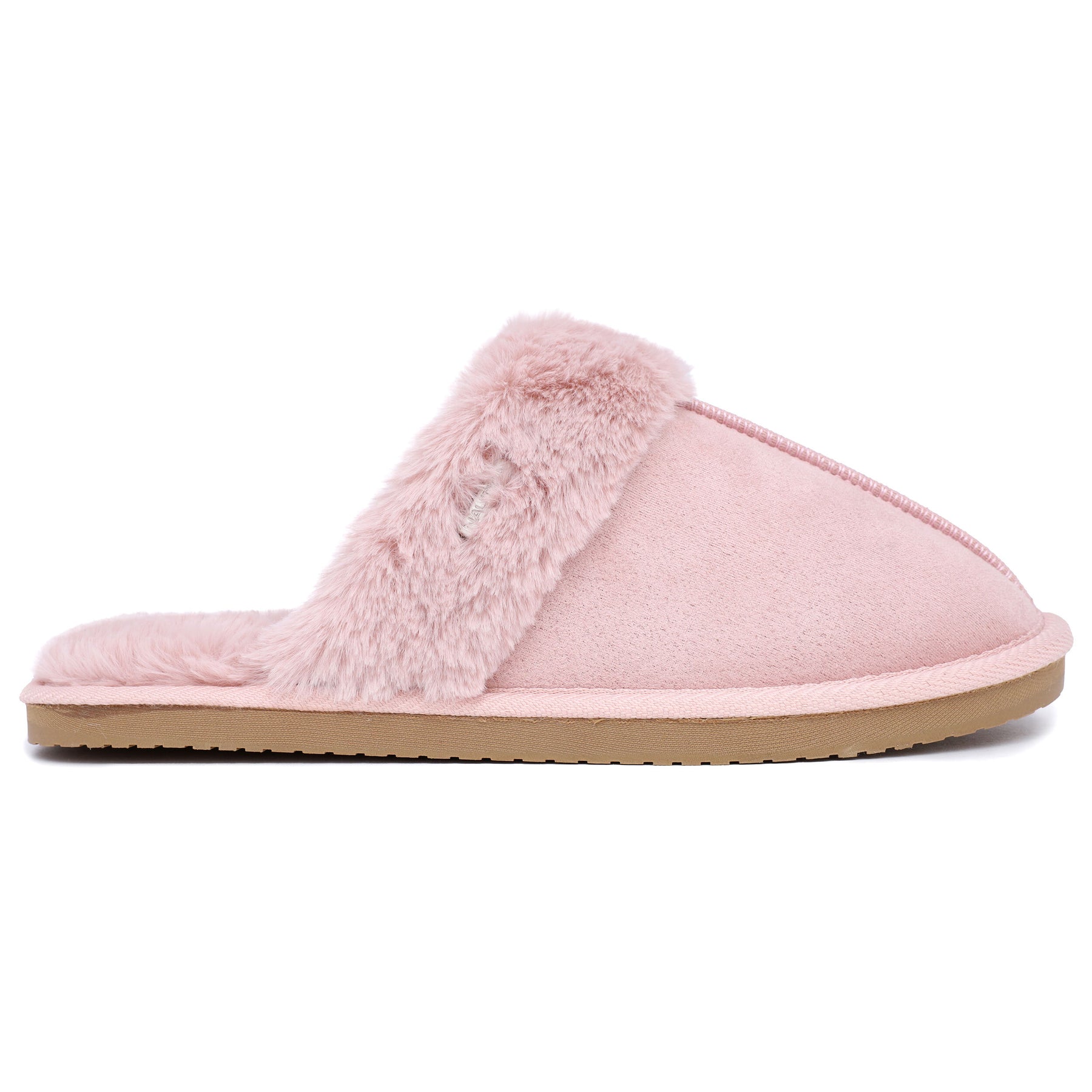 Nautica Microsuede Faux-Fur Trimmed Slipper