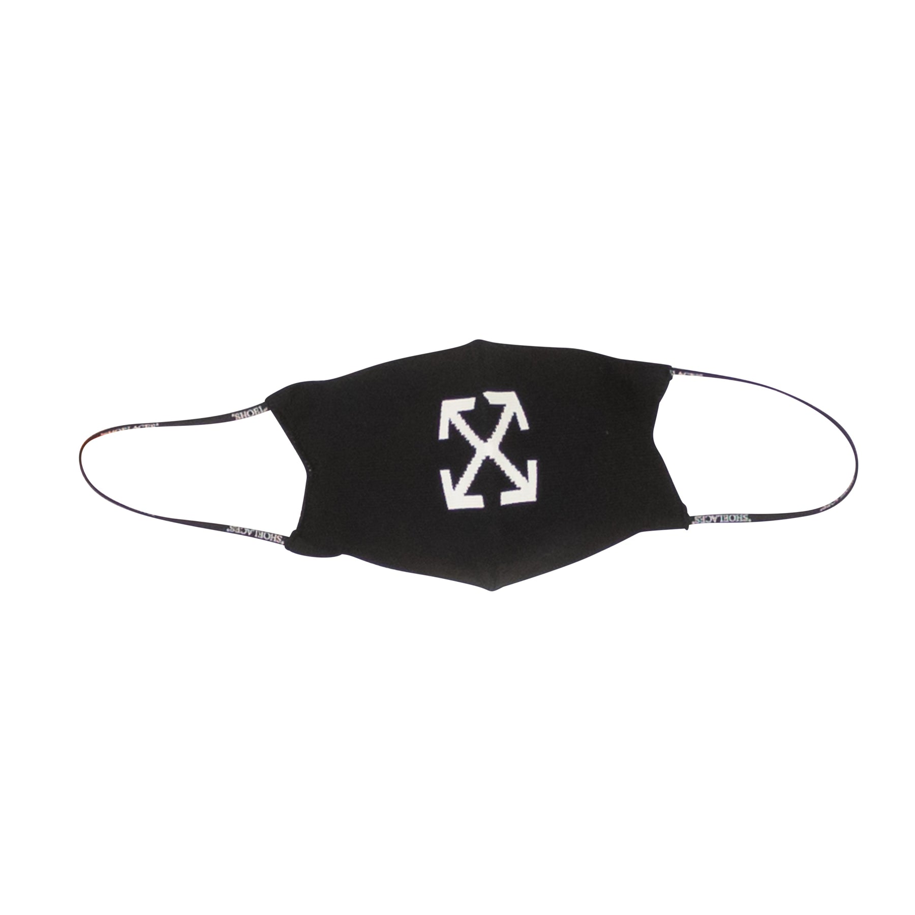 White Arrow Knit Face Mask