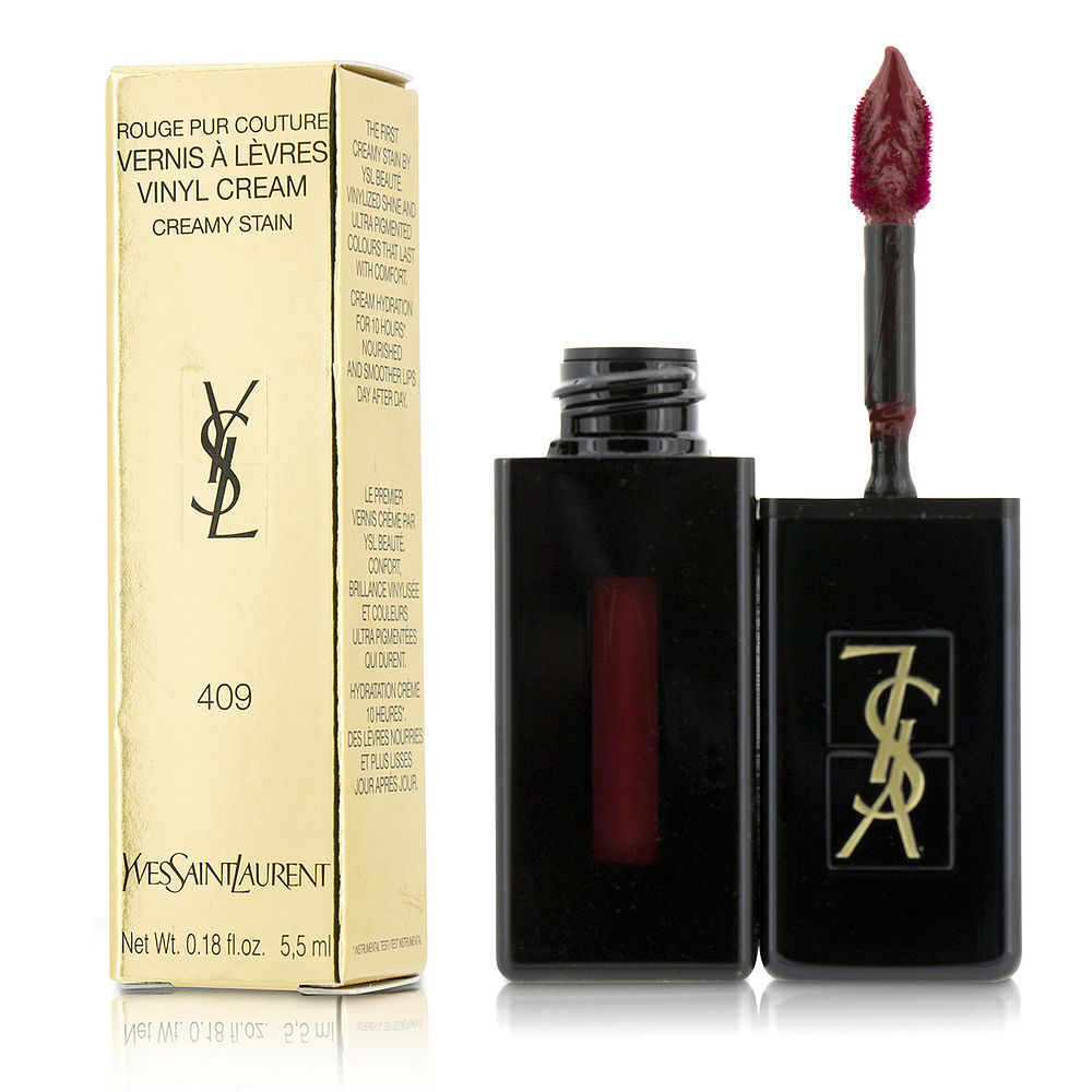 Yves Saint Laurent By Yves Saint Laurent Rouge Pur Couture Vernis A Levres Vinyl Cream Creamy Stain - # 409 Burdy Vibes --5.5Ml/0.18Oz Women 7827784400956