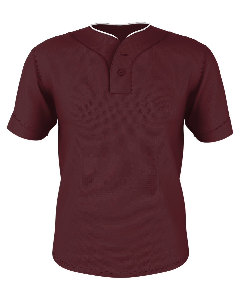 Alleson Adult Two Button Mesh Baseball Jersey With Piping