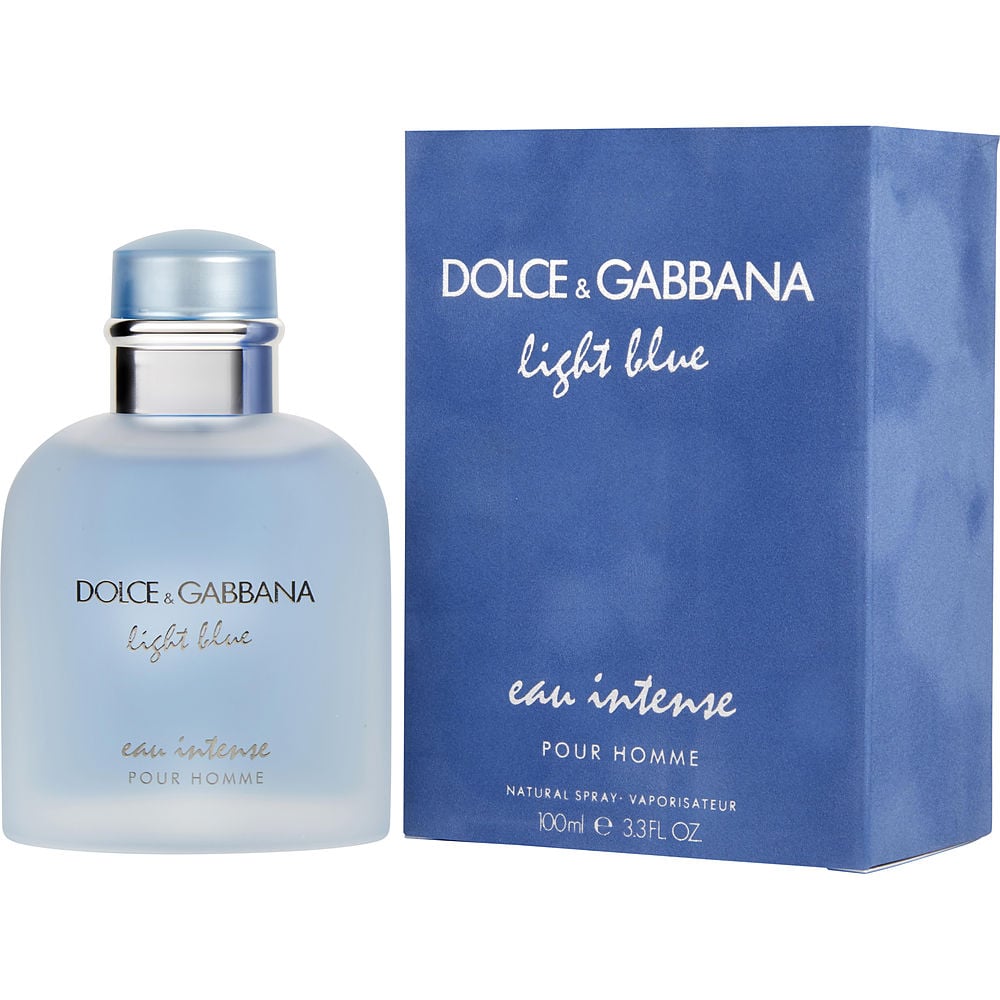 D & G Light Blue Eau Intense By Dolce & Gabbana Eau De Parfum Spray 3.3 Oz Men