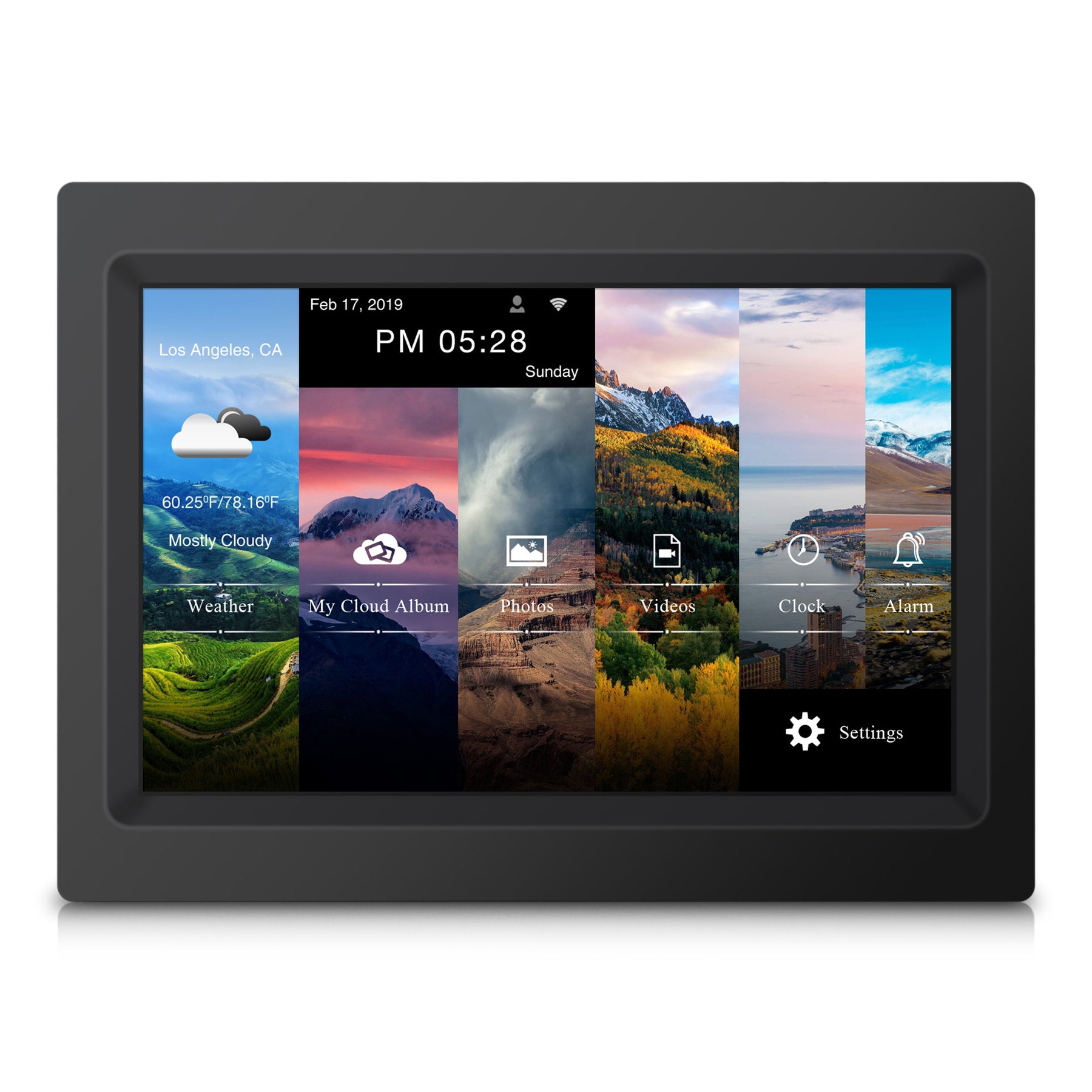 Cloud Photo Frame,KS1016, 20GB Cloud Storage, Battery/App Support