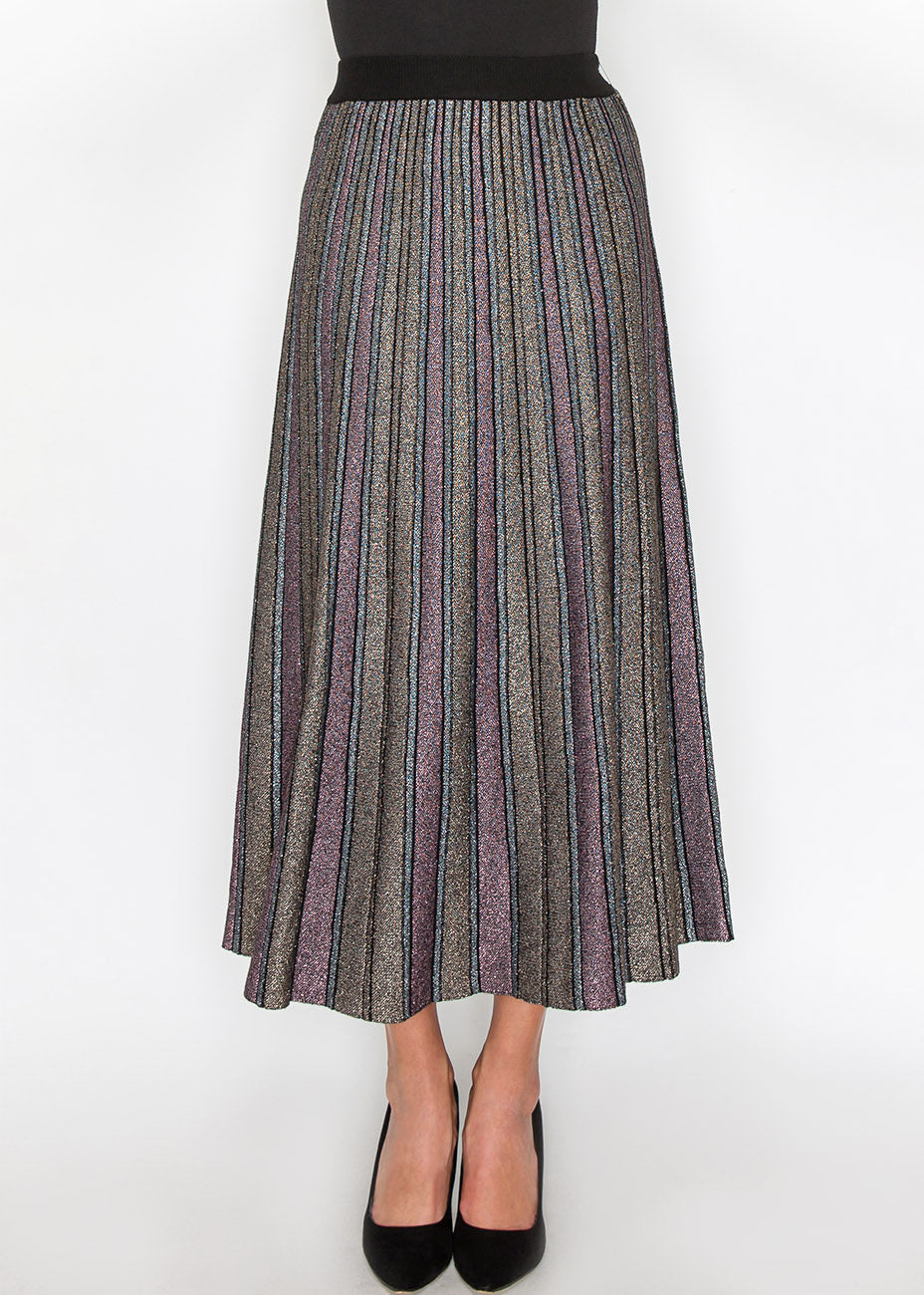 Starlight Striped Knit Skirt 7833037930556