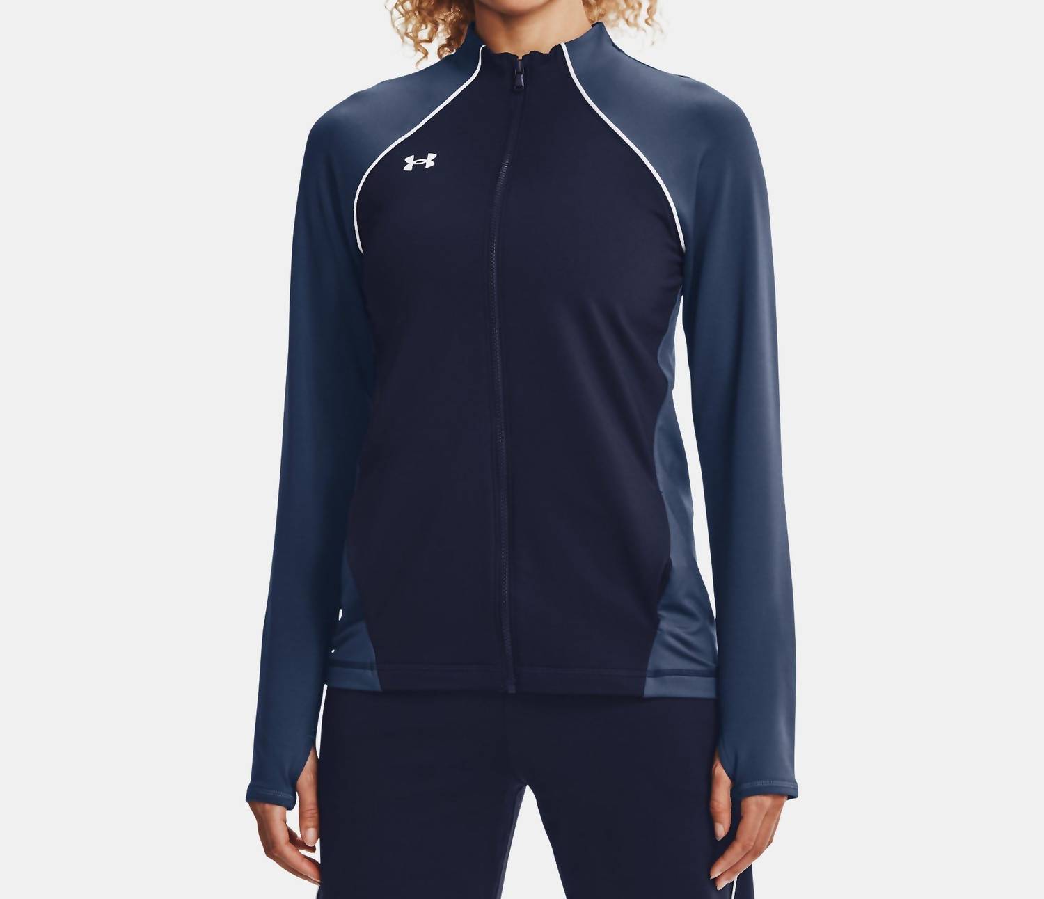 Layer Up Full Zip Jacket In Midnight Navy/white 7833362333756