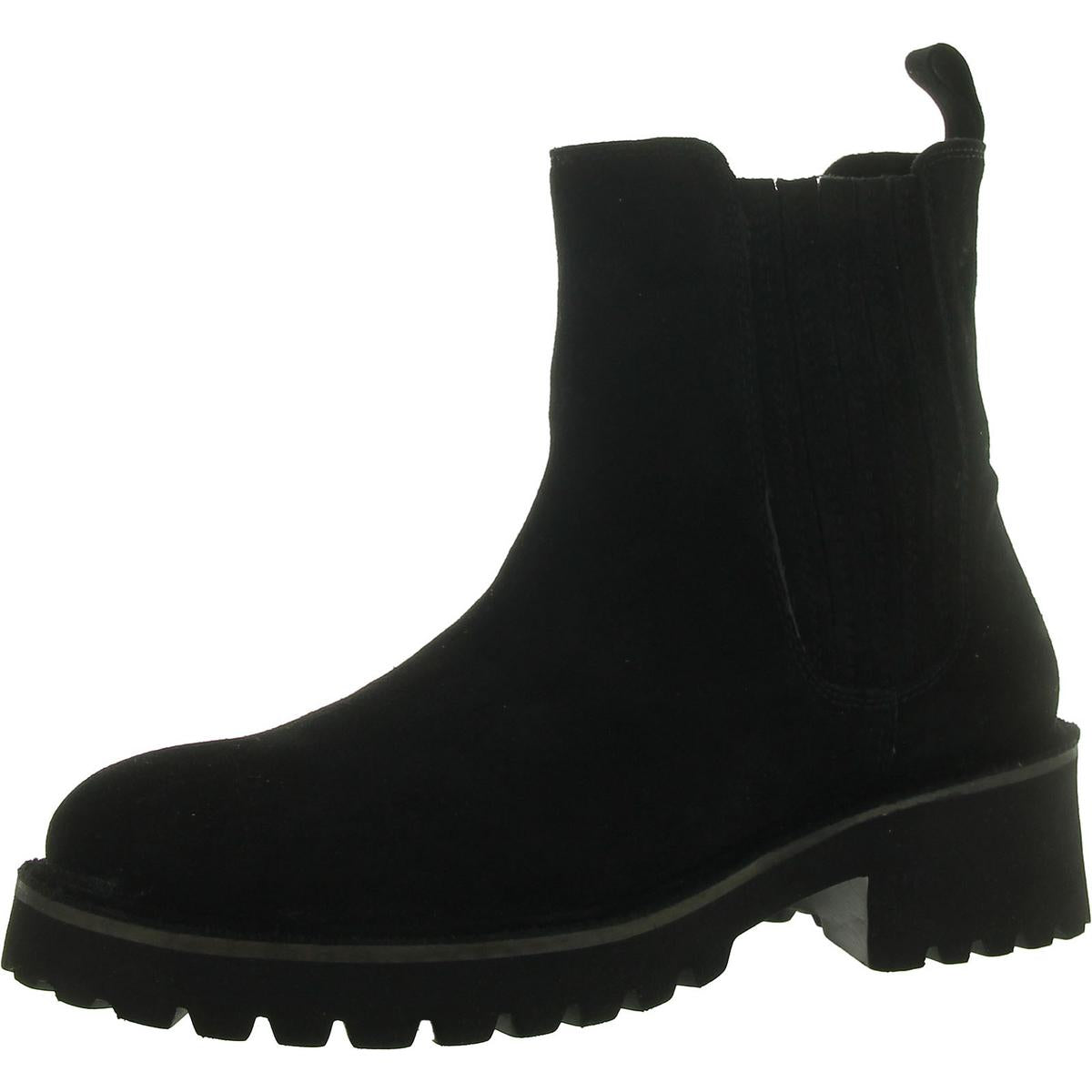 CASHEW Suede Round toe Ankle Boots