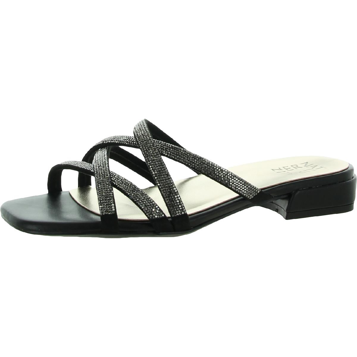 Abrianna Faux Suede Square Toe Block Heel