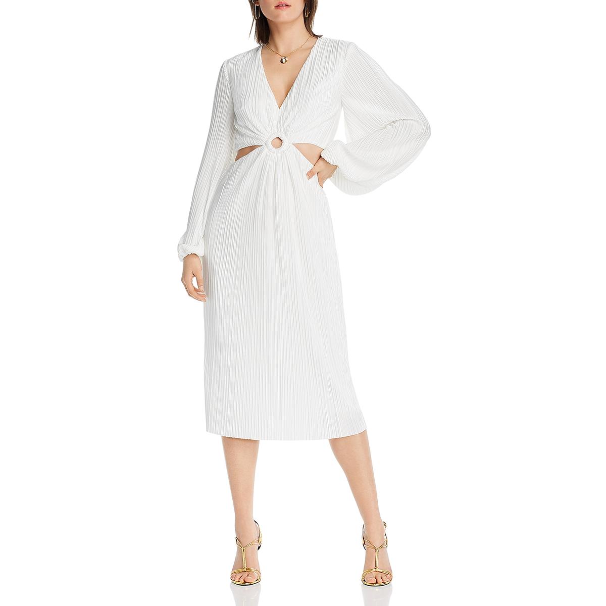 Cut-Out V-Neck Midi Dress