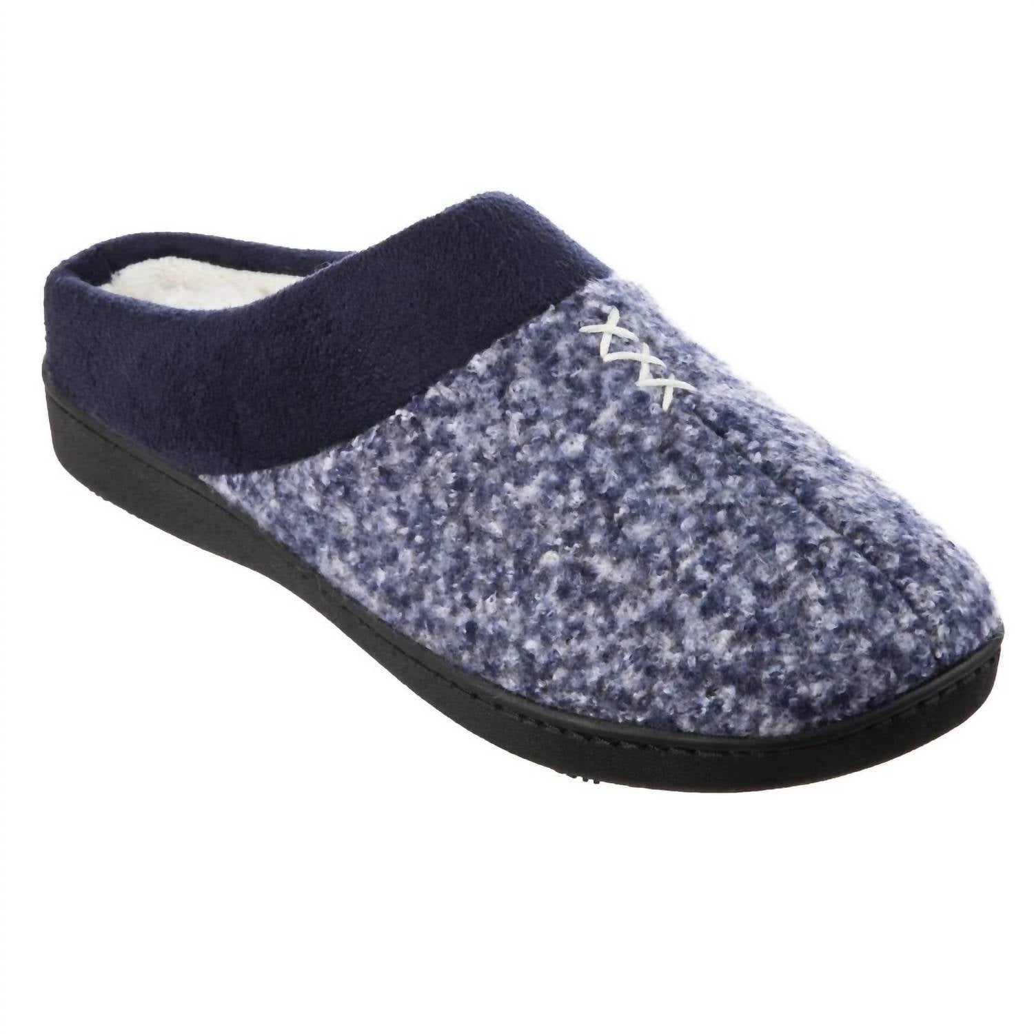 Women’S Heathered Knit Jessie Hoodback Slippers In Navy