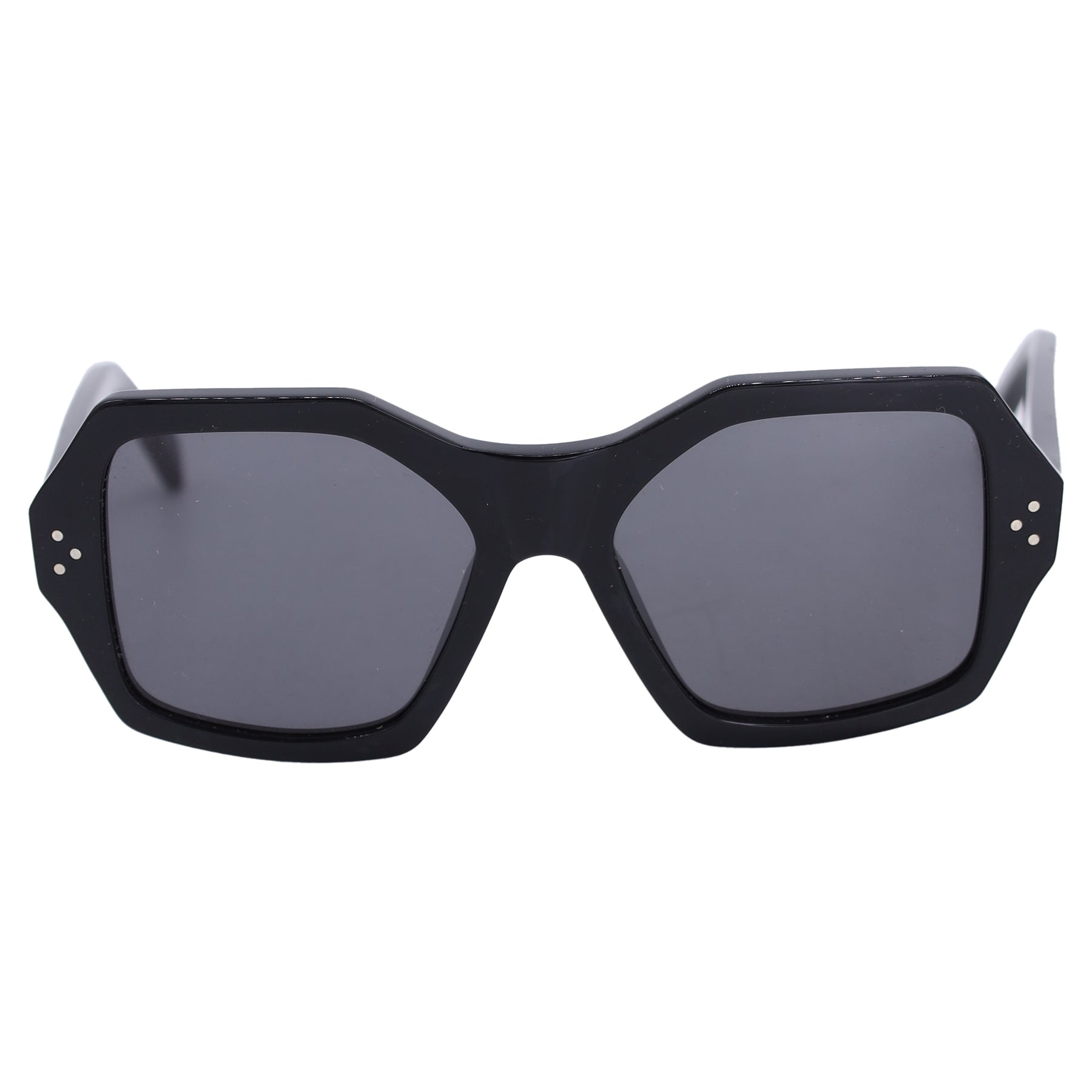 Celine 55mm Hexagon Sunglasses in Black Acetate 7833137709116