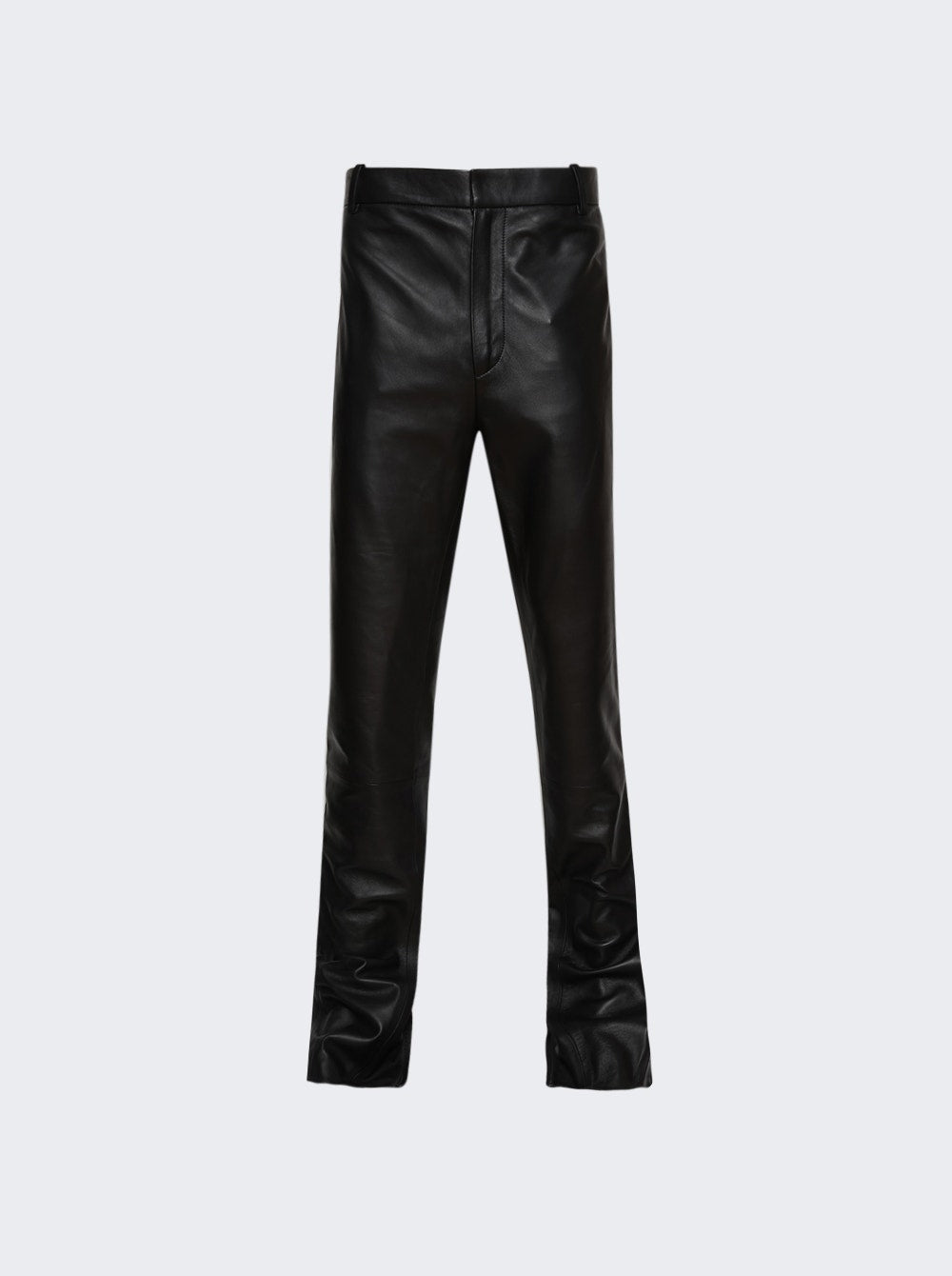 Belted Leather Super Skinny Pants