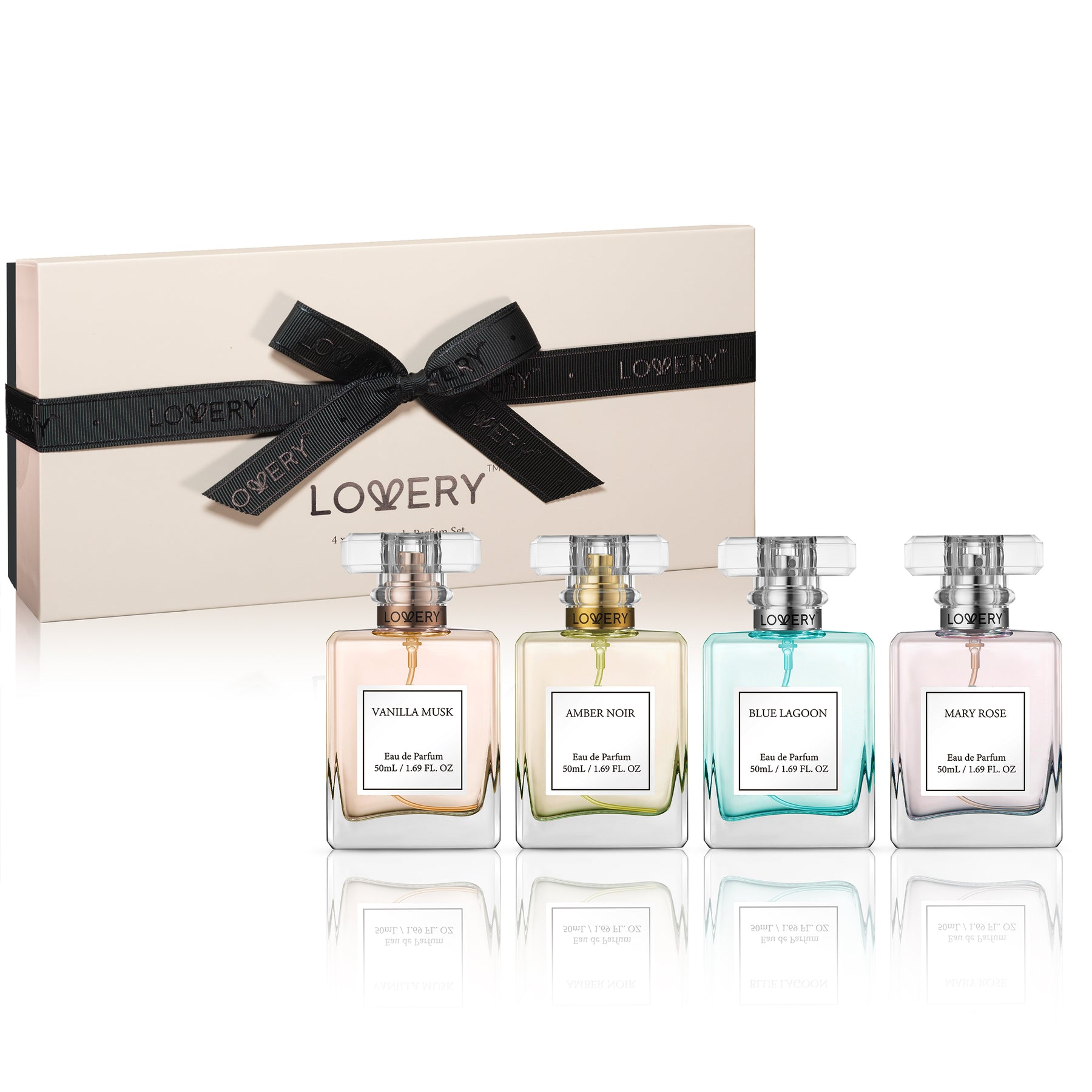 4-Pc. Floral Eau de Parfum Gift Set in Lagoon, Rose, Amber & Vanilla Scent
