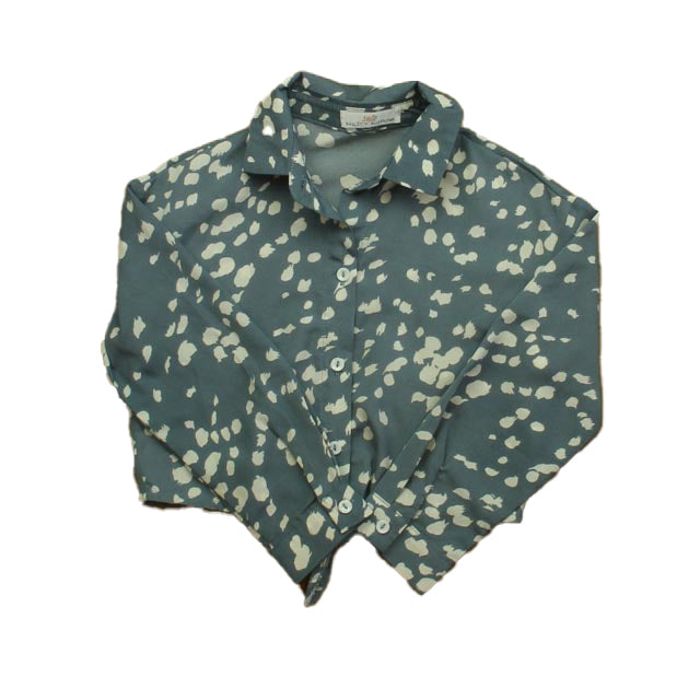 Bailey's Blossoms Girls Blue | White Blouse 7805820665916