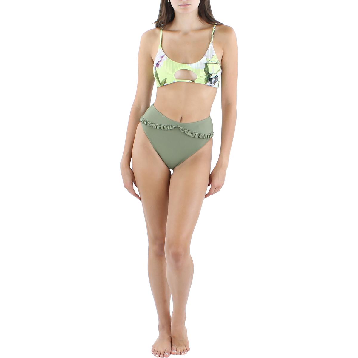 Ruffled High Leg Swim Bottom Separates