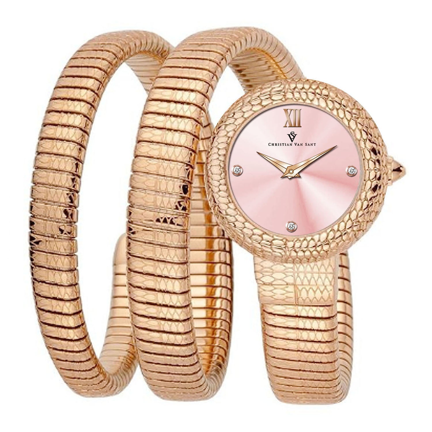 Christian Van Sant Women's Naga Pink Dial Watch