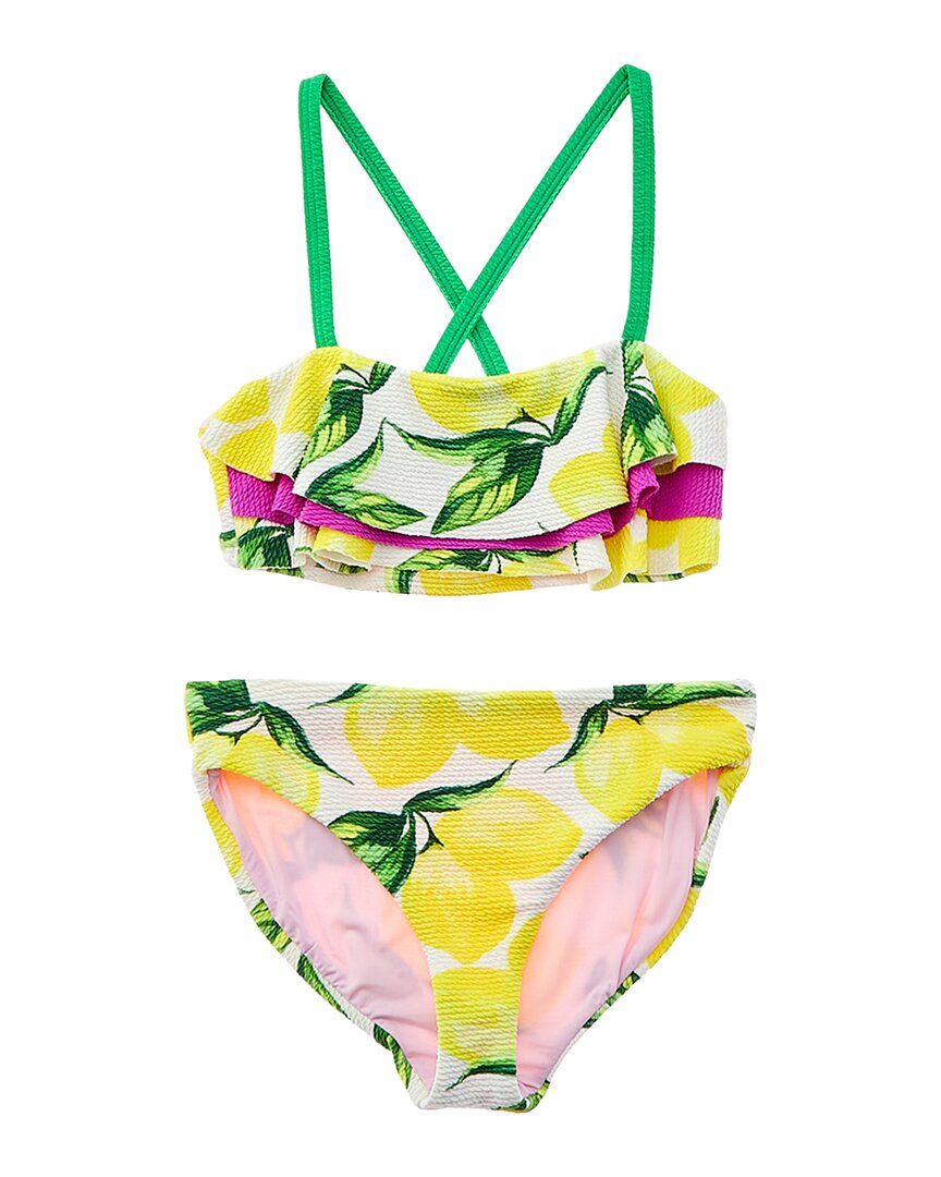 Terez 2pc Colorblocked Ruffle Bikini Set