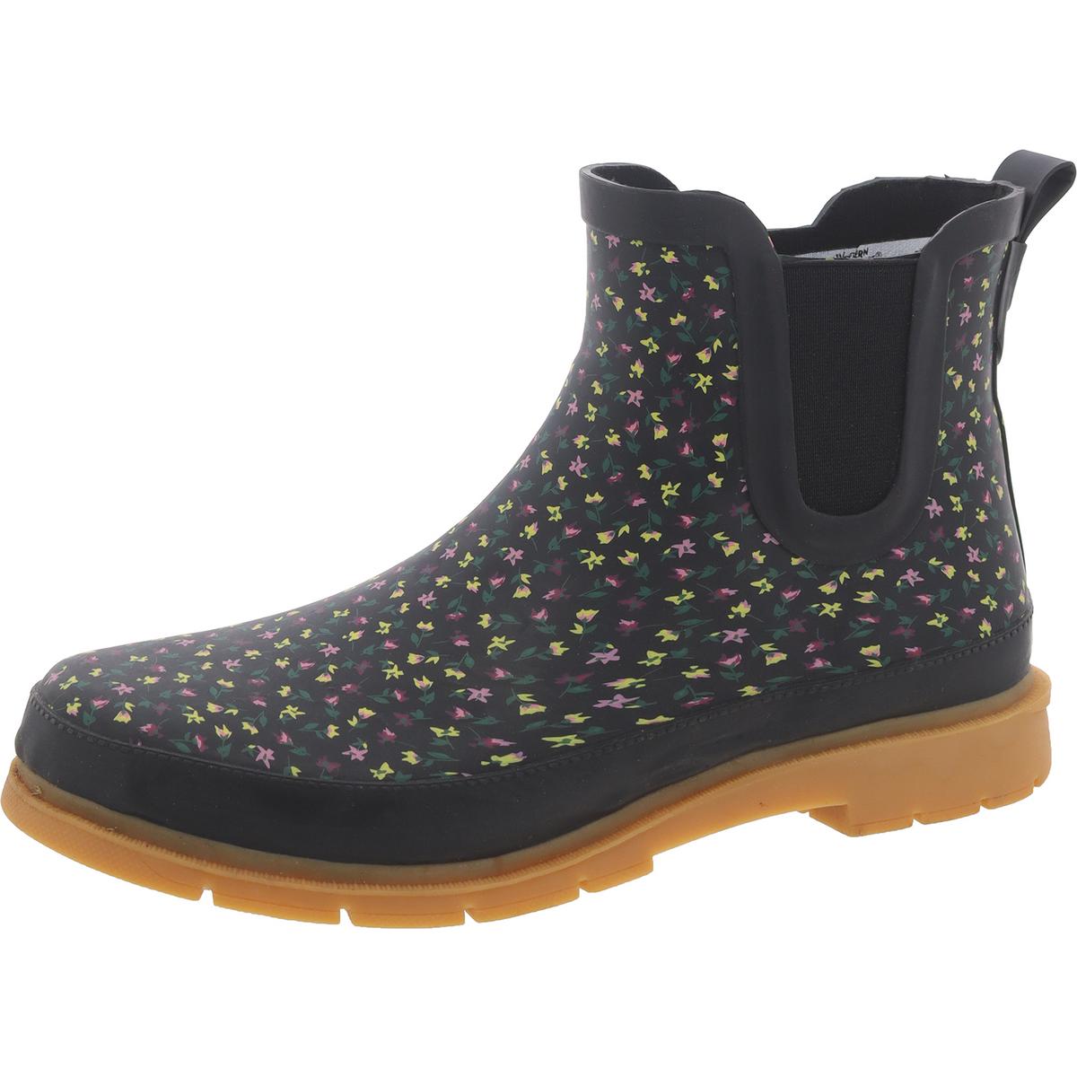 Dainity Chelsea Floral Print Ankle Chelsea Boots