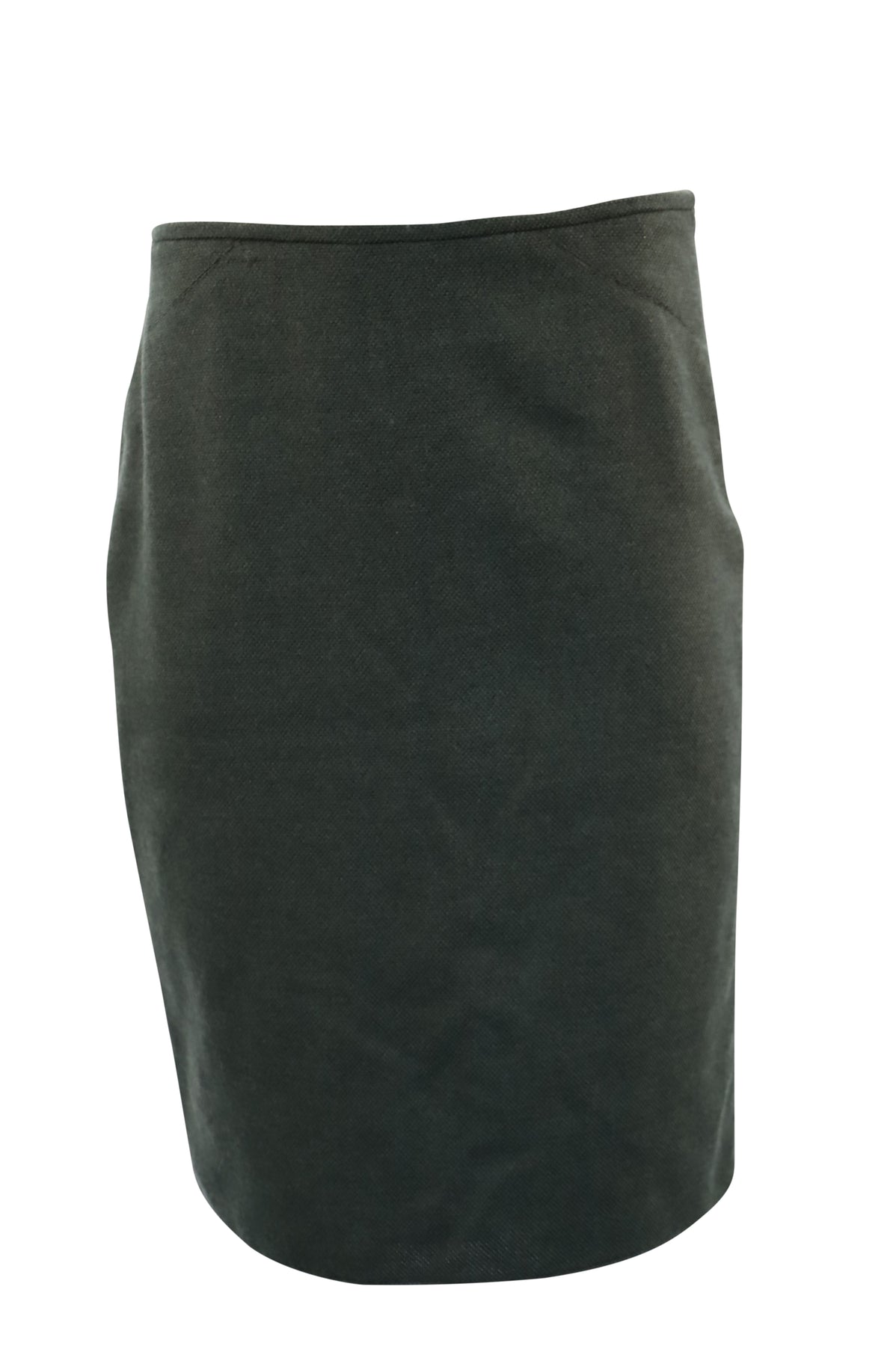 Armani Pencil Skirt in Green Wool 7748695523388