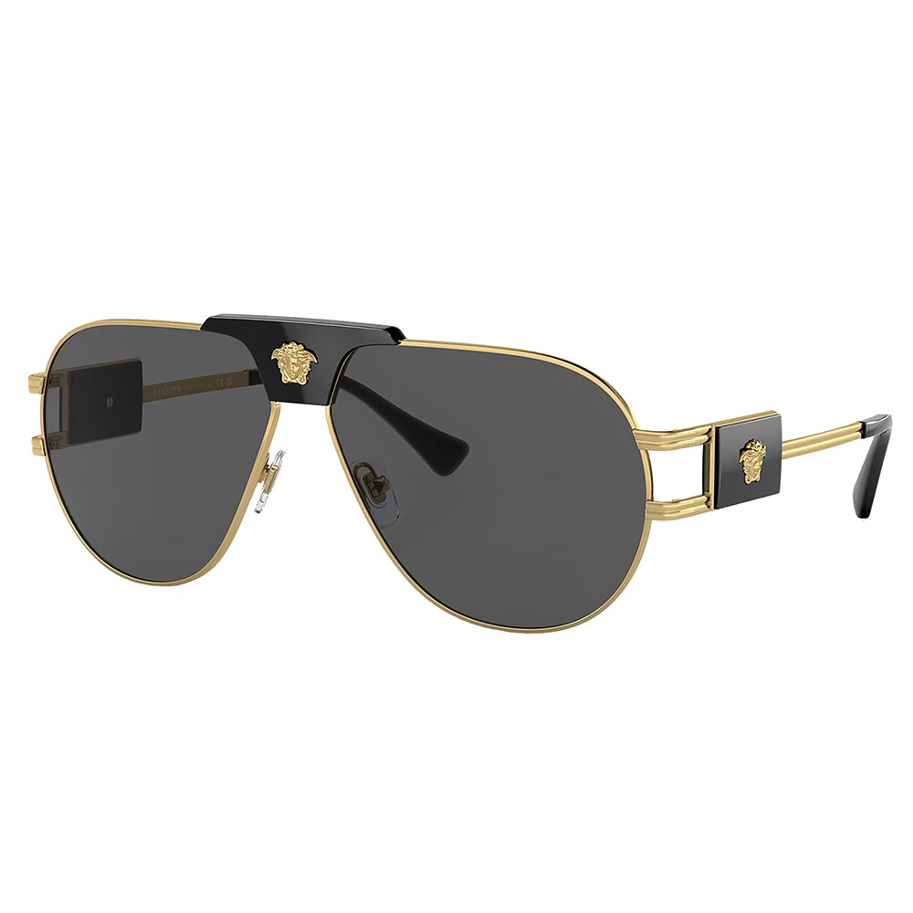 Versace VE 2252 100287 63mm Unisex Aviator Sunglasses