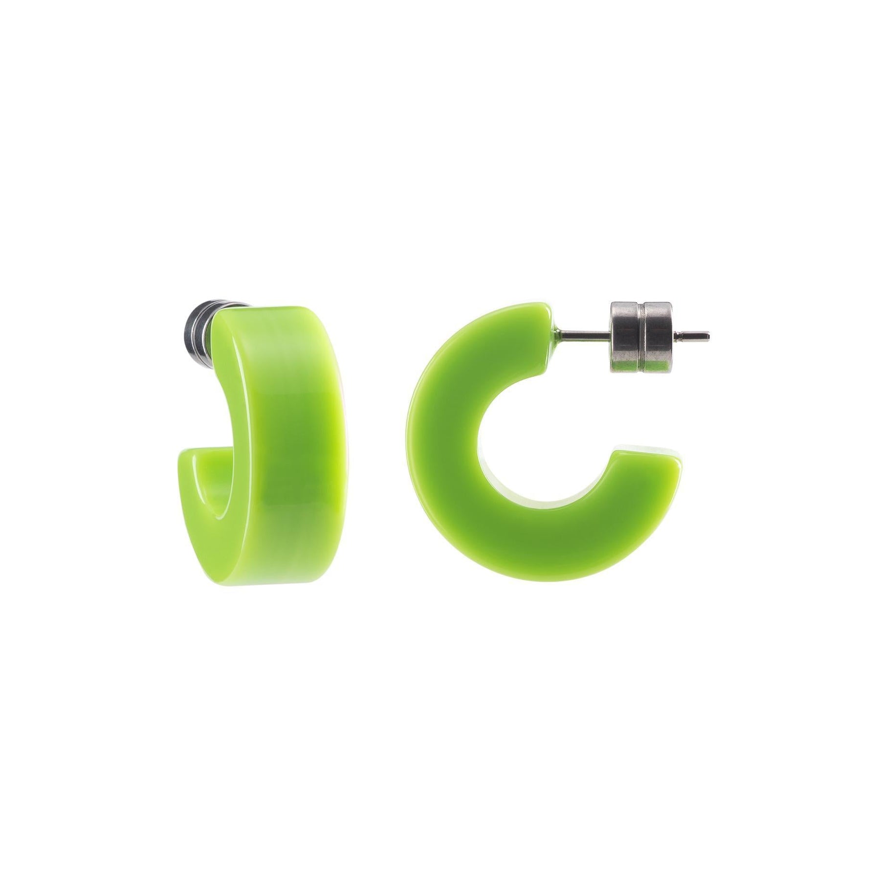 Muse Hoops in Neon Green