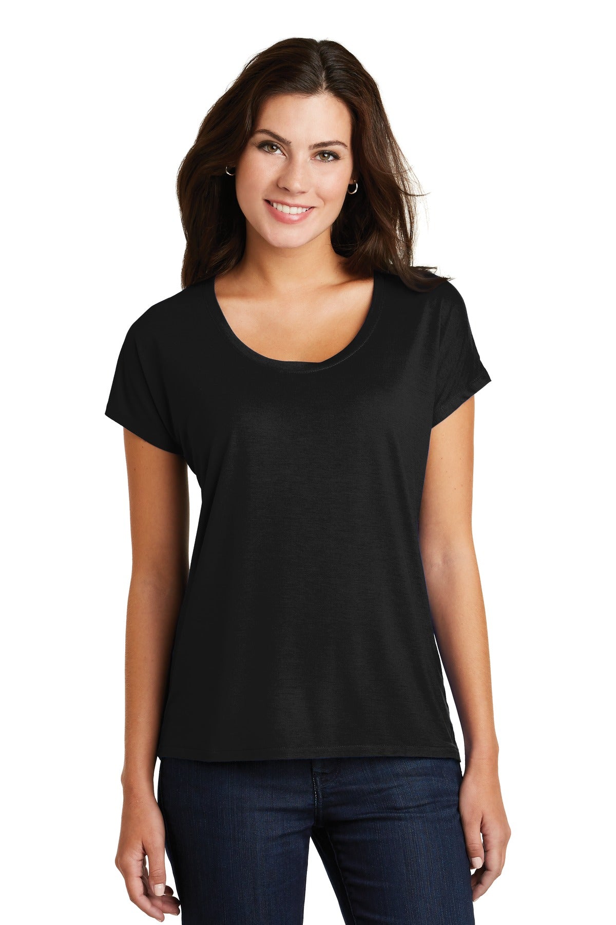 District Women's Drapey Dolman Tee. DM412