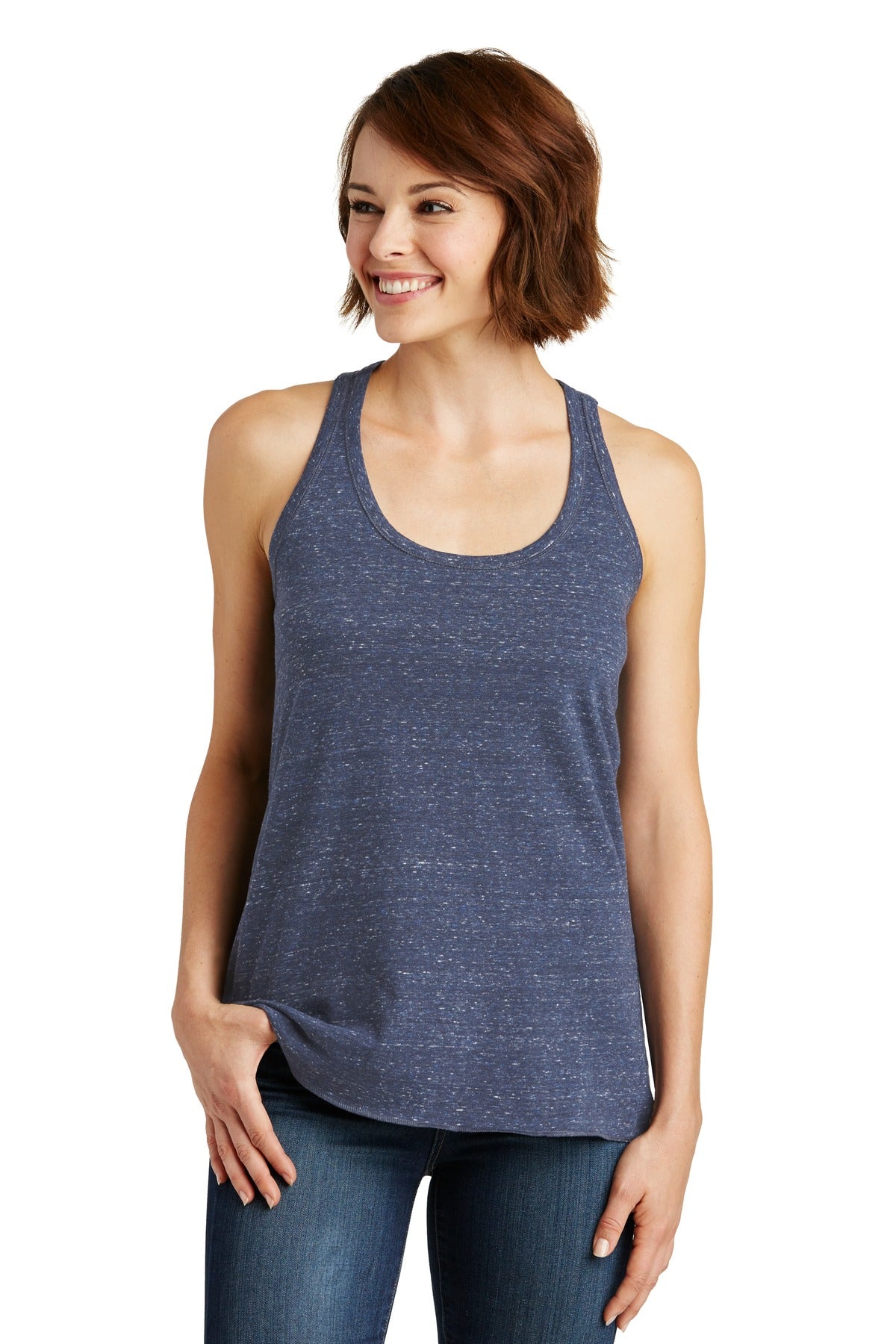 District Women's Cosmic Twist Back Tank. DM466