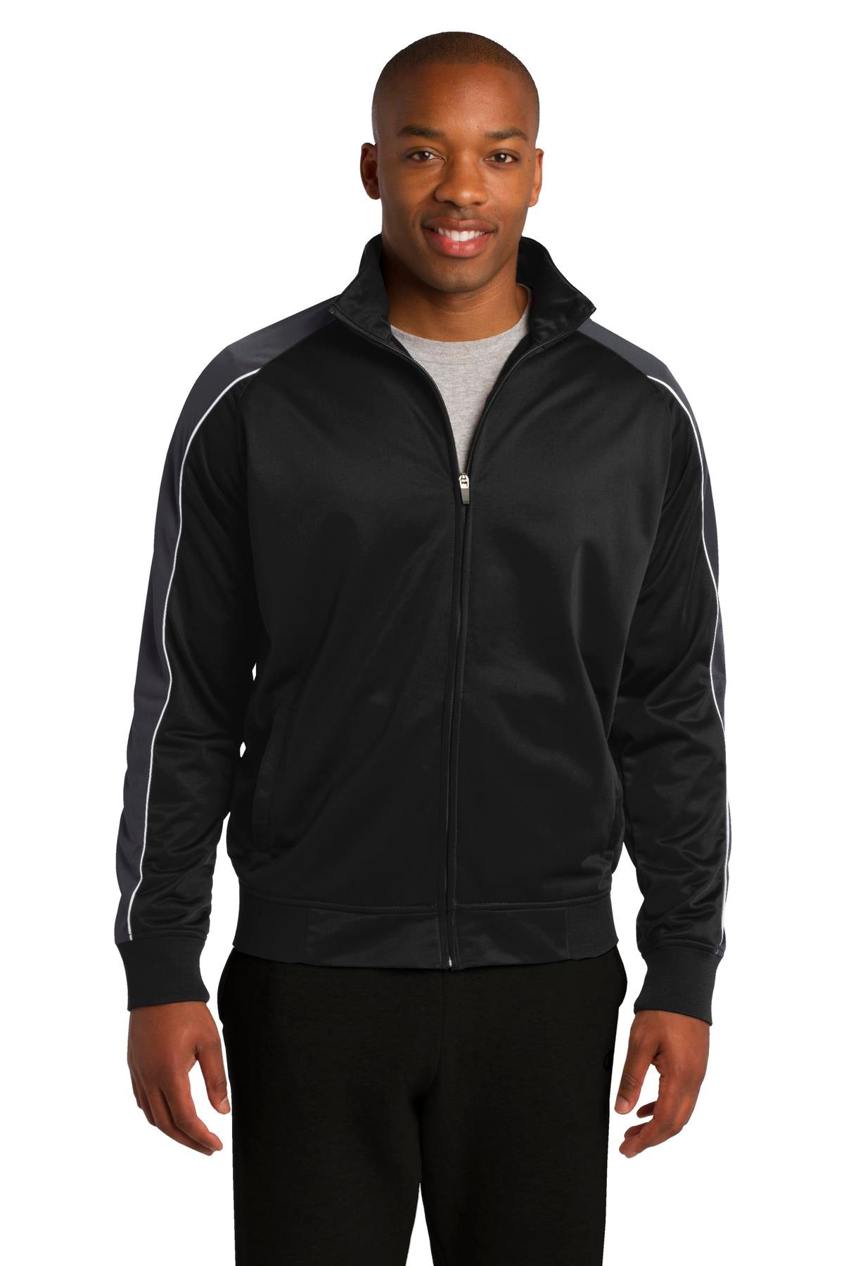 Sport-Tek Men's Piped Tricot Track Jacket