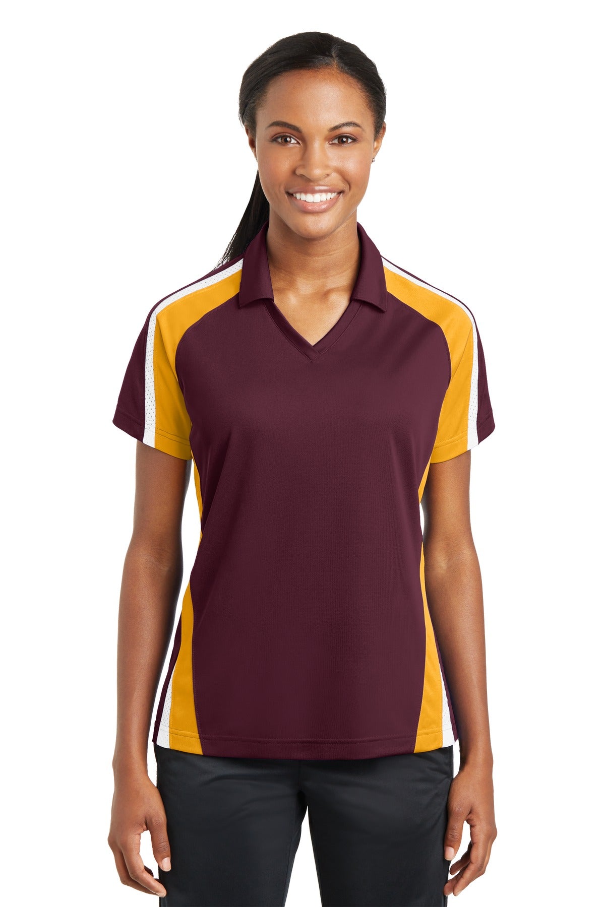 Sport-Tek Women's Tricolor Micropique Sport-WickPolo