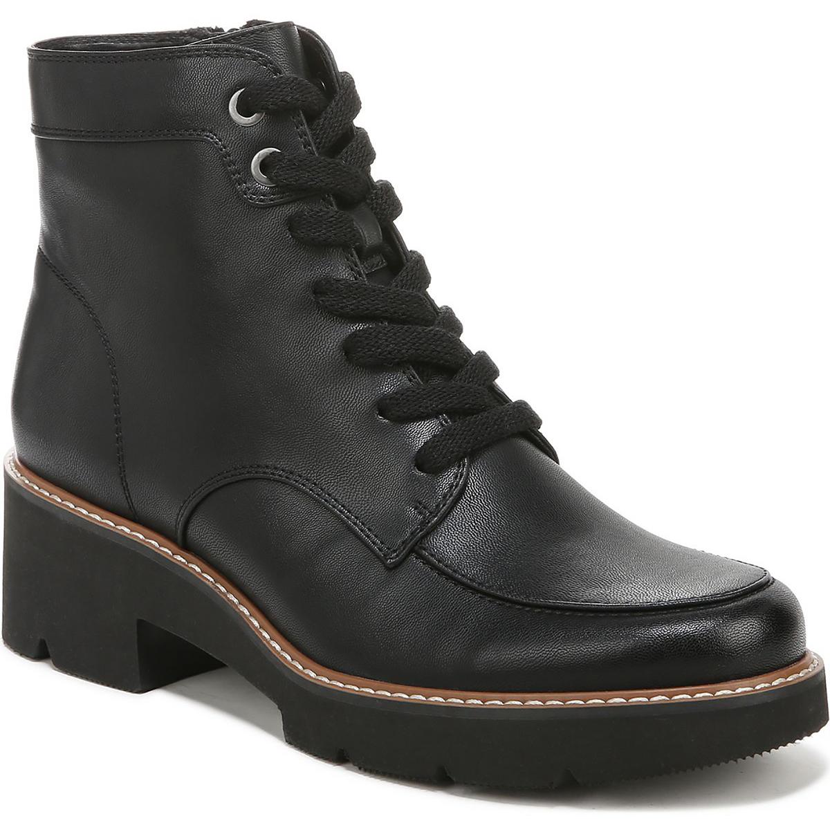 Catherine Zipper Faux Leather Ankle Boots