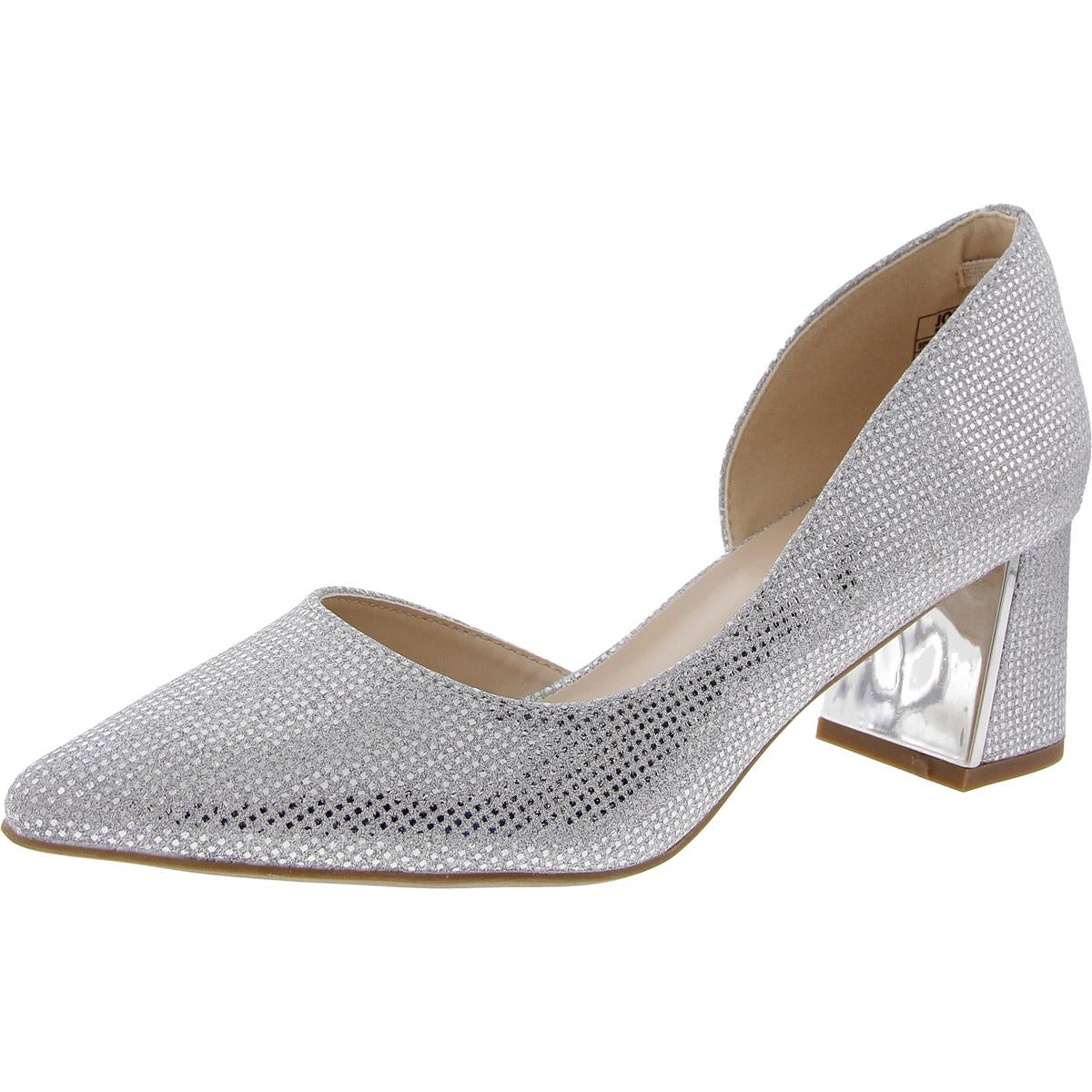 Candor Glitter Textured D'Orsay Heels