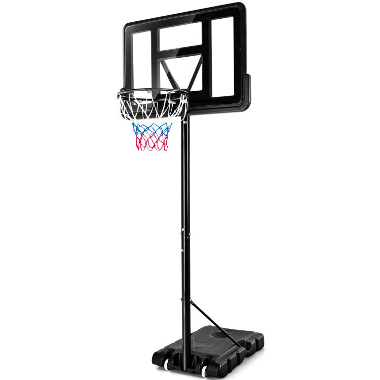 Adjustable Portable Basketball Hoop Stand with Shatterproof Backboard Wheels 7672895242300