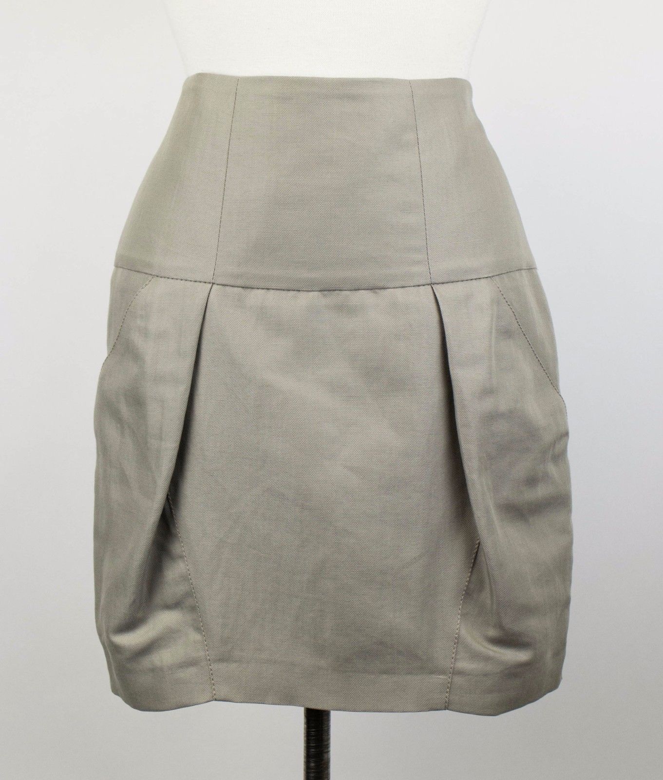 Women's Gray Cotton Blend Skirt